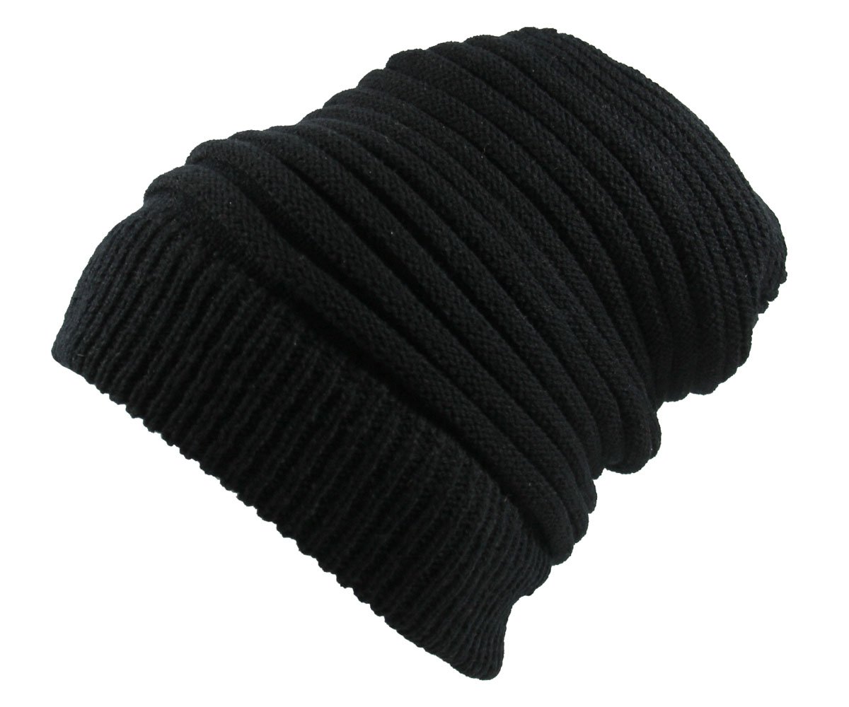 Rasta Long Slinky Beanie Hats for Men & Women - Soft Stretchy Knit Skull Cap - Perfect for Winter, Outdoor Activities & Music Festivals