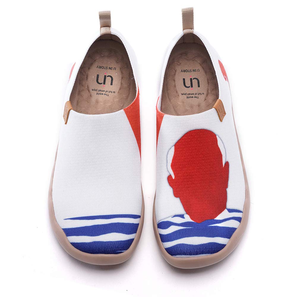 UIN Women's Slip On Sneakers - Casual Knit Loafers with Artistic Paint Design, Comfortable Soft Walking Shoes for Women | Perfect for Work, Travel & Everyday Wear
