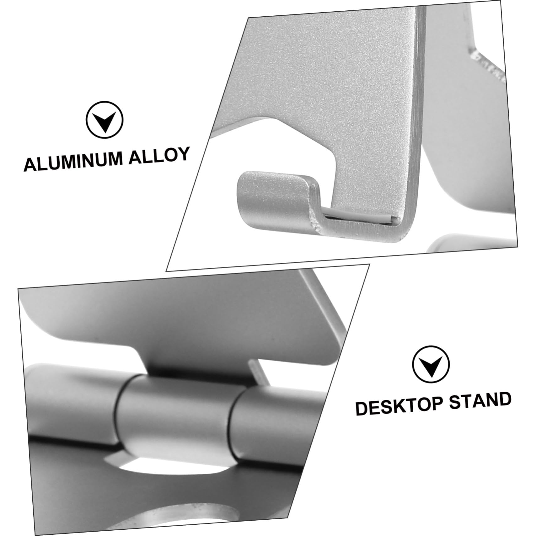 Homoyoyo Folding Phone Stand - Adjustable Aluminum Alloy Mobile Phone Holder & Tablet Stand for Desk, Office, Home, Bedroom - Perfect for Video Calls, Watching Movies, and Hands-Free Browsing