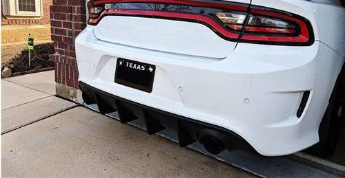 2015-2023 Dodge Charger SRT Rear Bumper Diffuser - OE Style Unpainted PP Spoiler Splitter Valance | Perfect for Car Upgrades & Performance Enhancement | Fits All Dodge Charger Models 2015-2023