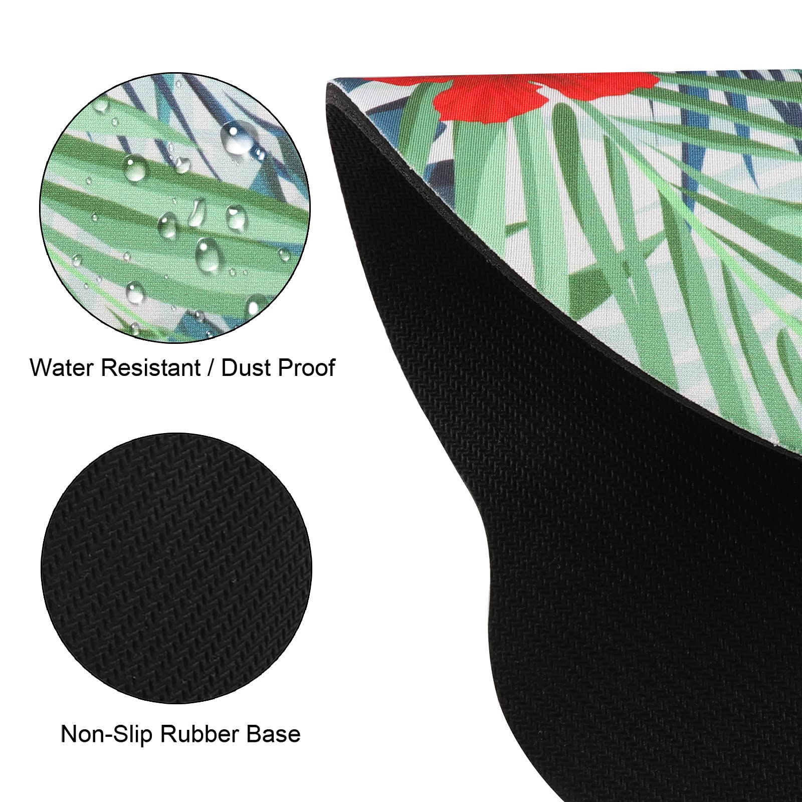 Hosimoln Memory Foam Wrist Rest Mouse Pad with Anti-Slip Rubber Base - Ergonomic Support for Office Work & Gaming (25x23cm, Red) - Perfect for Long Computer Sessions, Typing, and PC Gaming