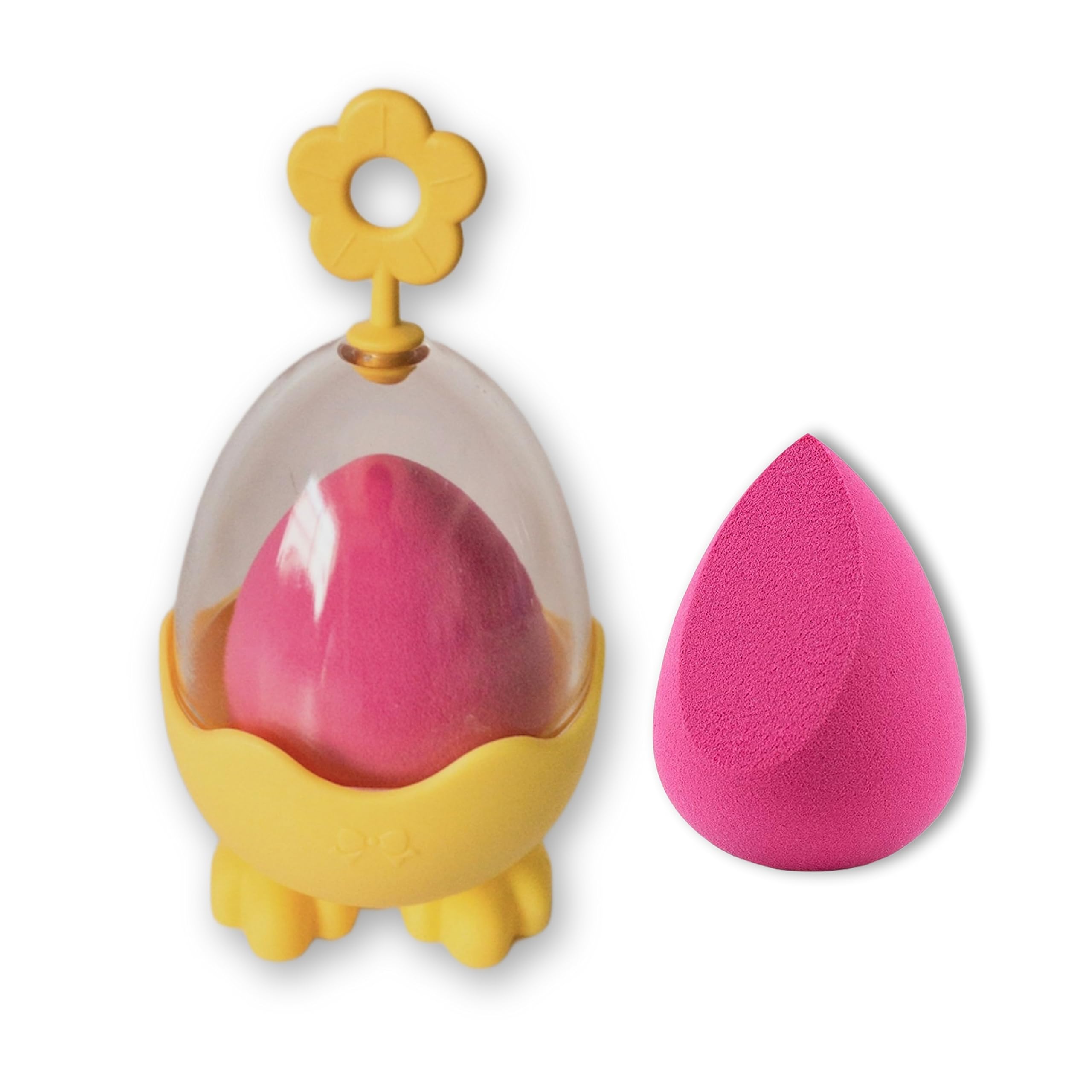Premium Drop Shape Microfiber Beauty Blender with Travel Case | Pear Cut Makeup Sponge for Foundation, Concealer & Powder | Cruelty-Free, Latex-Free & Vegan Cosmetic Applicator | Perfect for Home & Professional Makeup Application (1-Pack)
