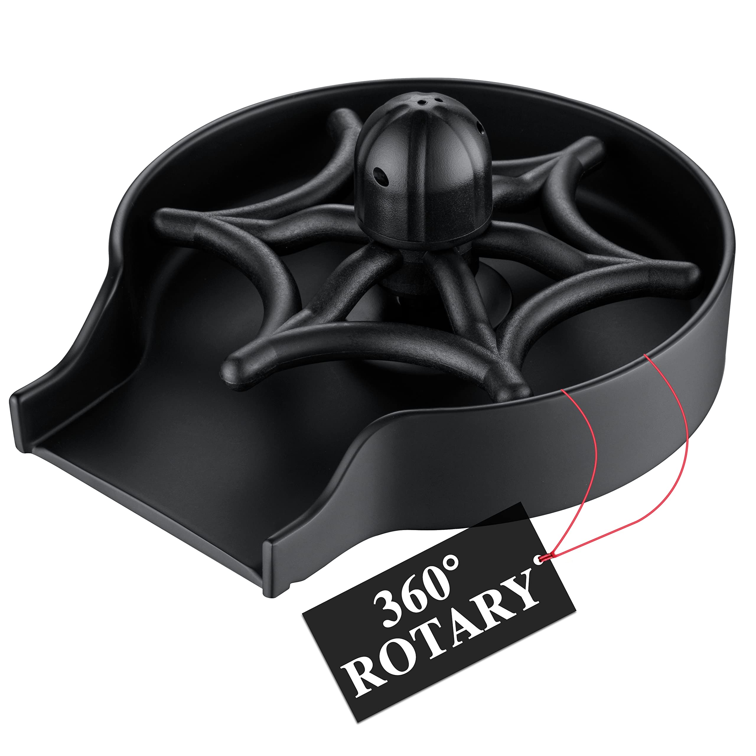 2025 Newest 360° Rotating Metal Glass Rinser for Kitchen Sink - Matte Black Faucet Cup Cleaner, Bottle Washer with Durable Stainless Steel Design - Perfect for Bar, Restaurant & Home Kitchen Cleaning
