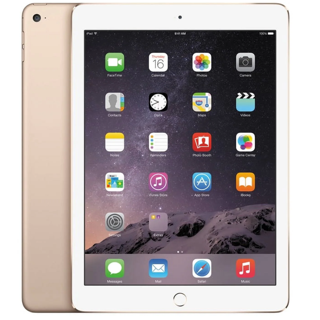Refurbished Apple iPad Air 2 9.7-inch with Cellular - Certified Pre-Owned Tablet for Work, School & Entertainment | Fast WiFi & LTE Connectivity | Lightweight & Portable Design