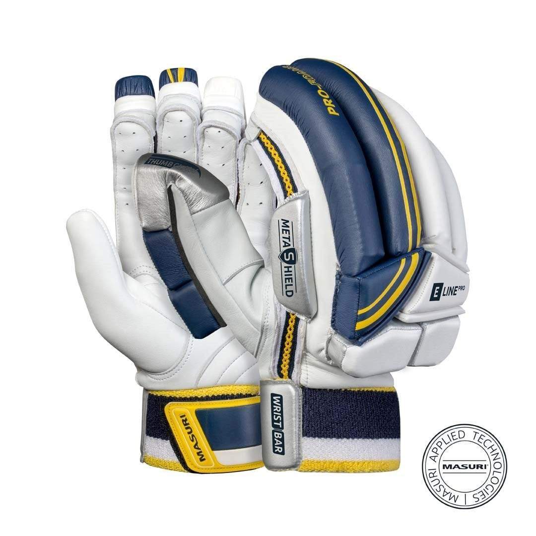 Masuri E Line Pro Cricket Batting Gloves - Premium Leather Protection for Cricket Players - Perfect for Practice & Matches