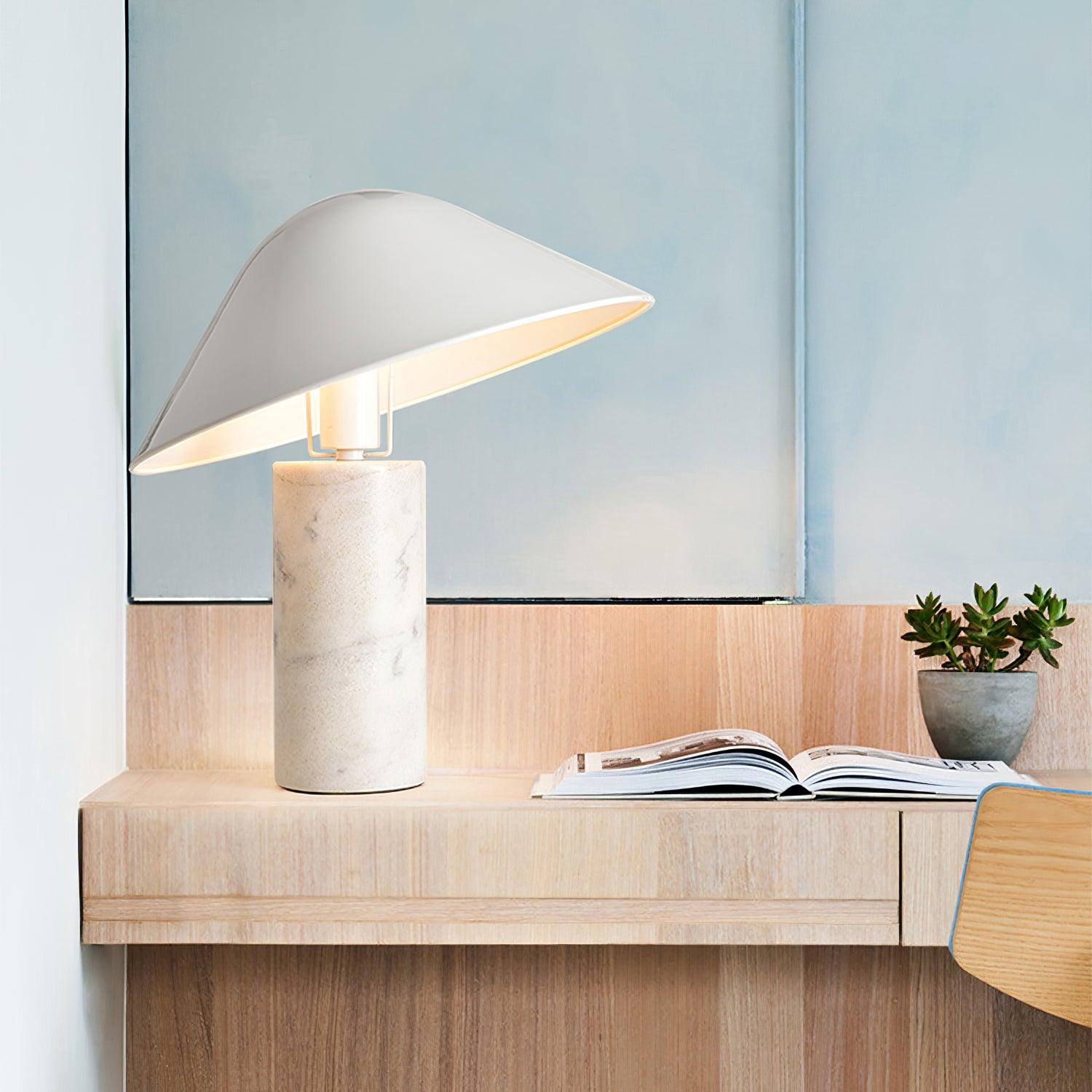 Elegant Adelaide Marble Table Lamp - Modern Home & Office Decor, Perfect for Bedroom, Living Room, and Study Desk Lighting