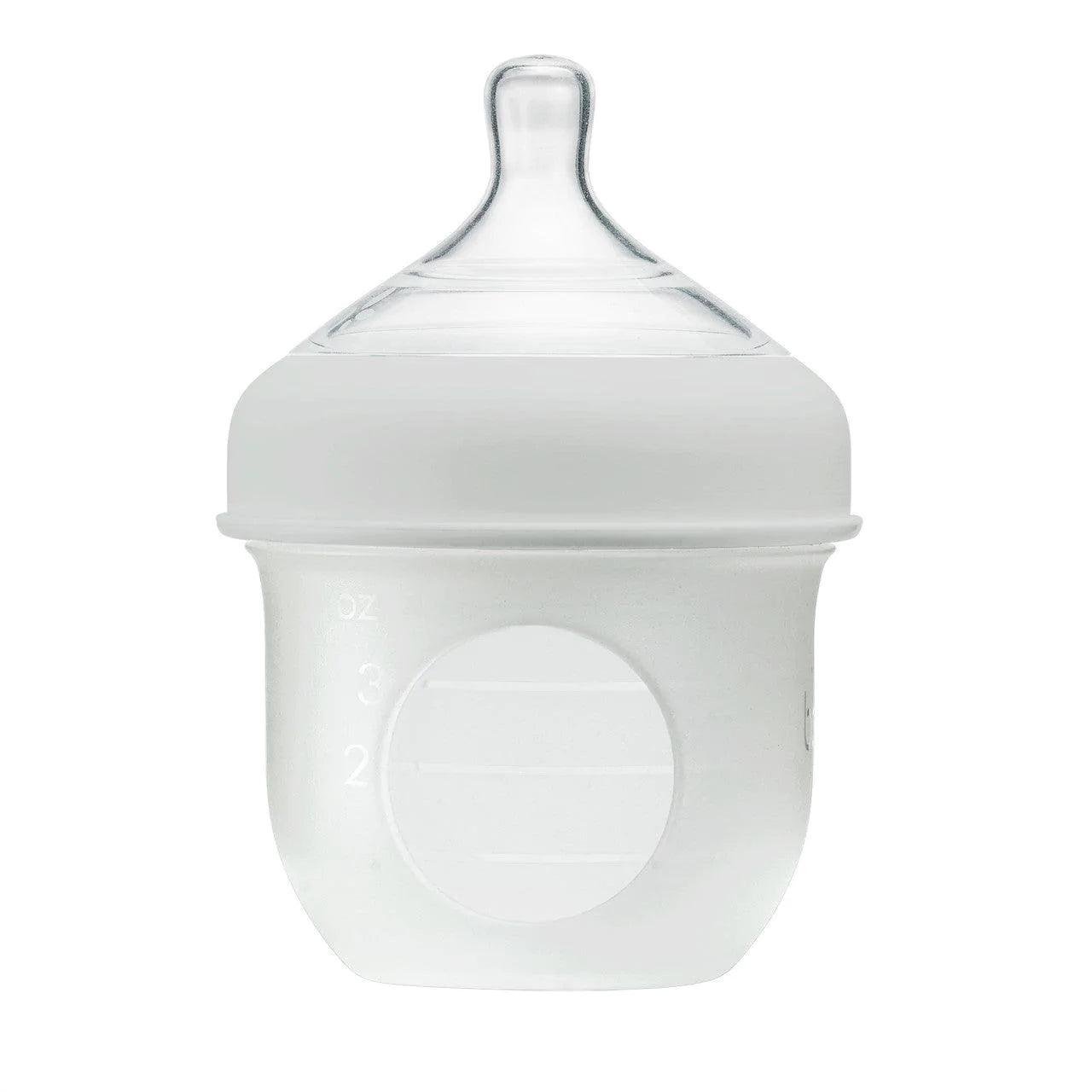 Boon NURSH Silicone Pouch Bottle - 4oz or 9oz Baby Feeding Bottle | Leak-Proof, BPA-Free | Perfect for Travel, Daycare & On-the-Go Feeding
