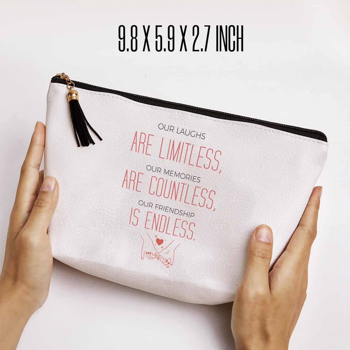 Best Friendship Gifts for Women - Inspirational Encouragement Gifts for Her, BFF, Sister - Birthday, Christmas Cosmetic Travel Bag - Perfect for Daily Use, Travel, and Makeup Storage