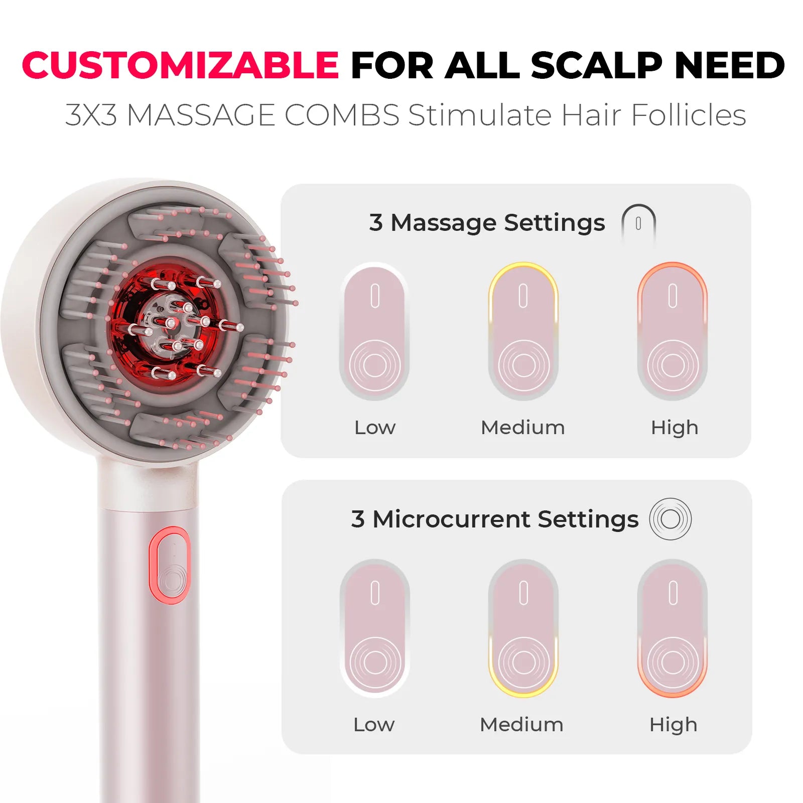 TYMO Trithera Hair Straightener Brush - 3-in-1 Flat Iron & Volumizer for Smooth, Frizz-Free Hair | Perfect for Home Use, Travel & Salon Styling