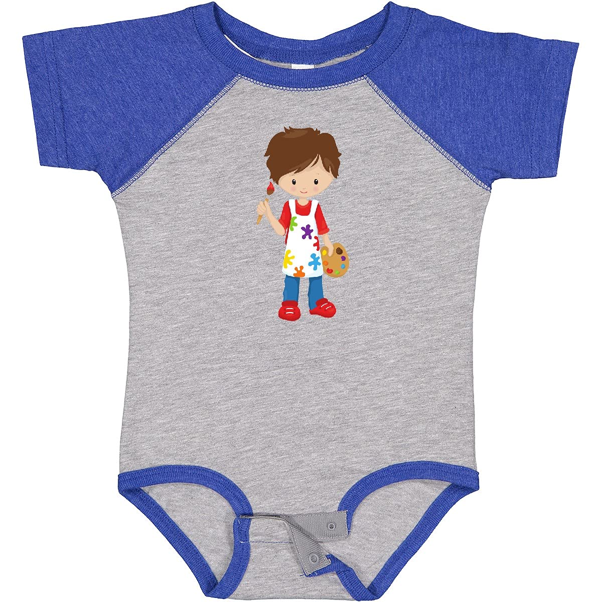 Inktastic Painter Artist Baby Bodysuit - Cute Brown Hair Boy Outfit for Newborns & Toddlers - Perfect for Family Photos, Playdates & Everyday Wear