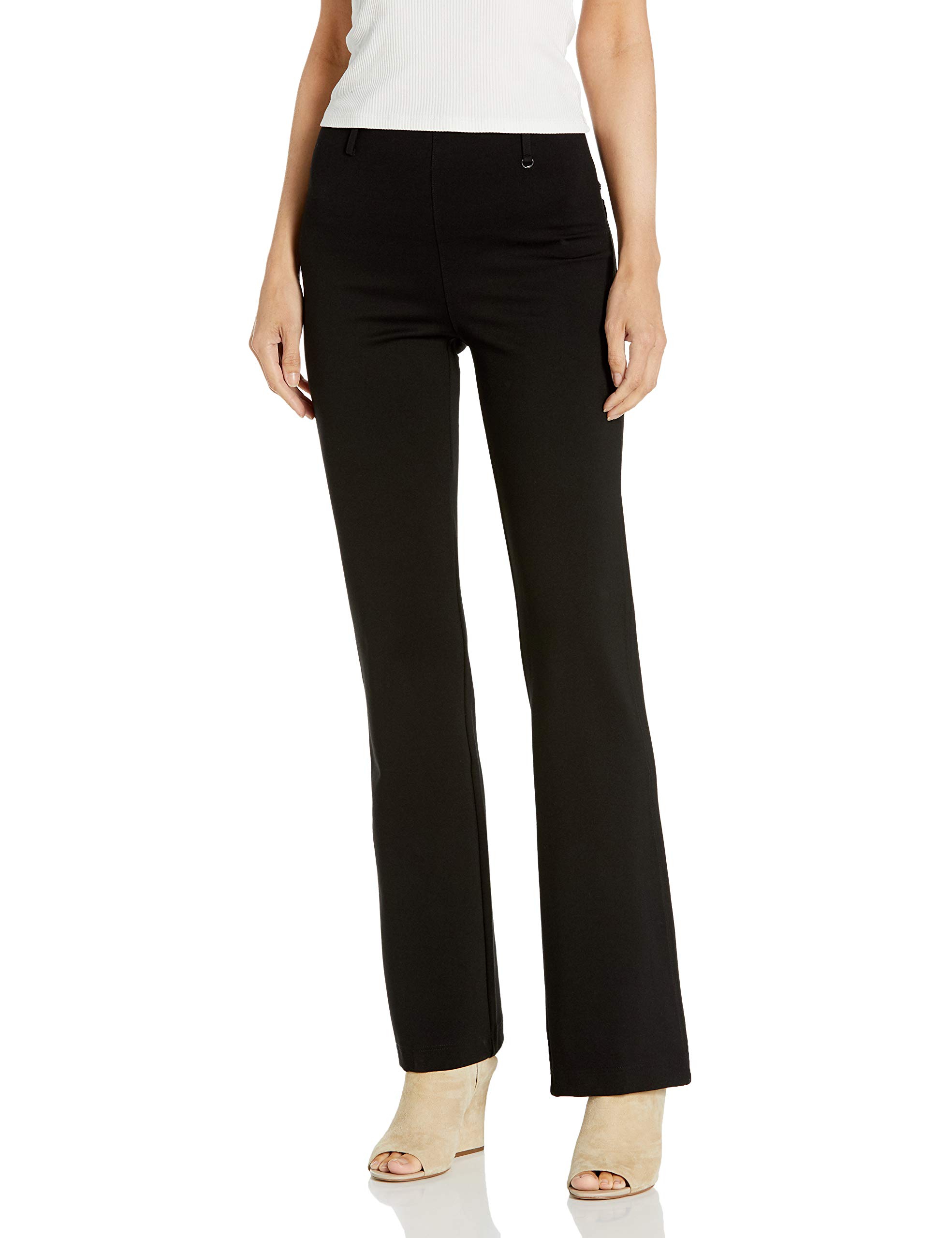 Lyssé Women's Misses Baby Bootcut Ponte Pants - Stretchy Comfort Fit for Work, Casual & Everyday Wear