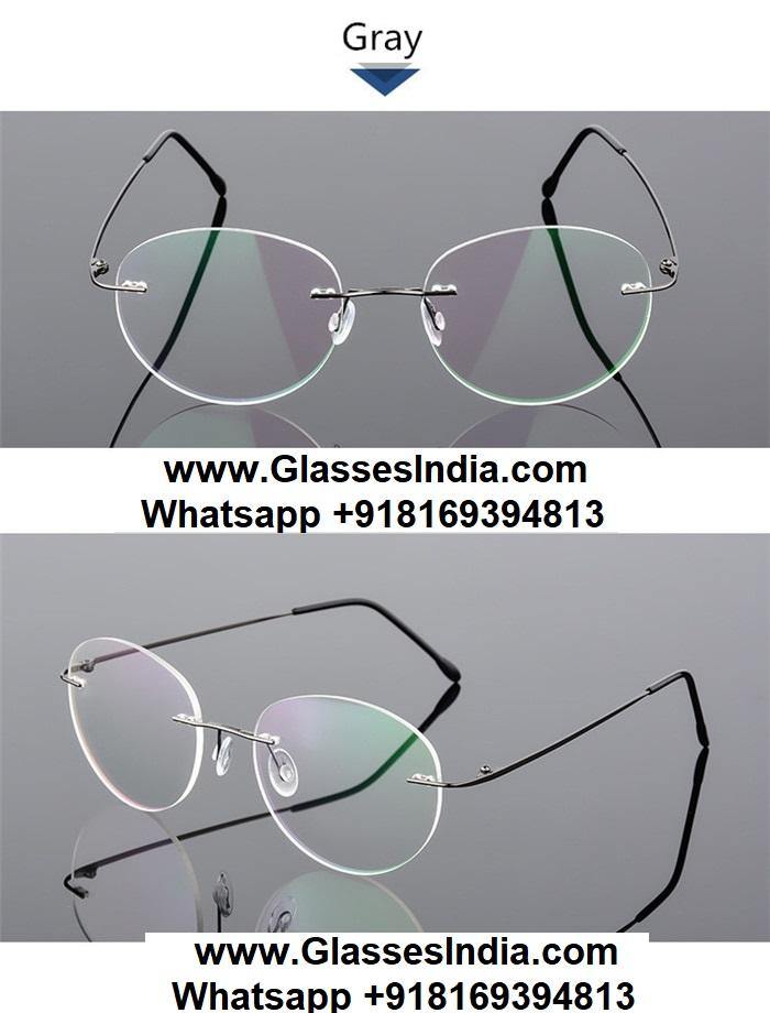 Retro Round Foldable Ultra Light Blue Light Blocking Computer Glasses - Memory Frame Rimless Eyewear for Men & Women - Perfect for Office, Gaming & Screen Time