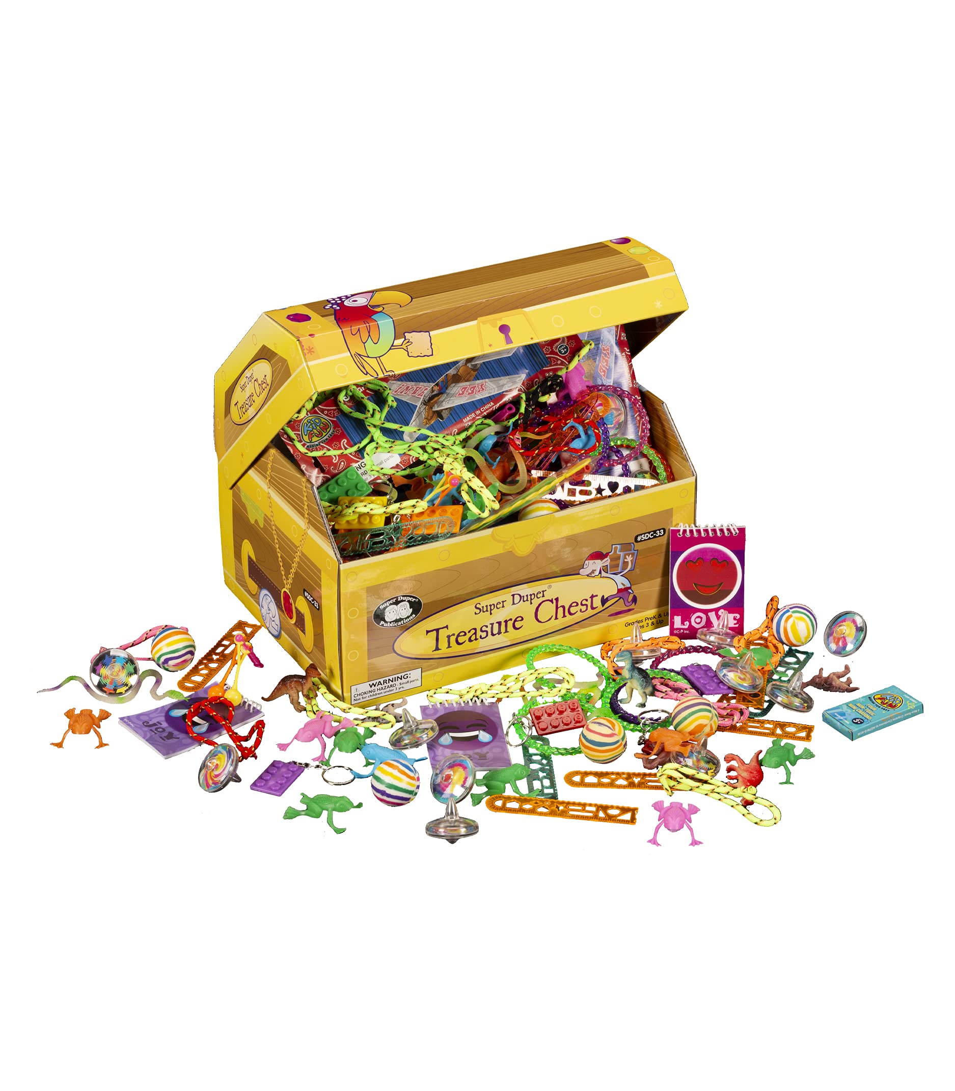 Super Duper Publications | Motivational Toys & Prizes Treasure Chest for Kids | Educational Learning Resources for Children | Perfect for Classroom Rewards, Homeschooling & Therapy Activities