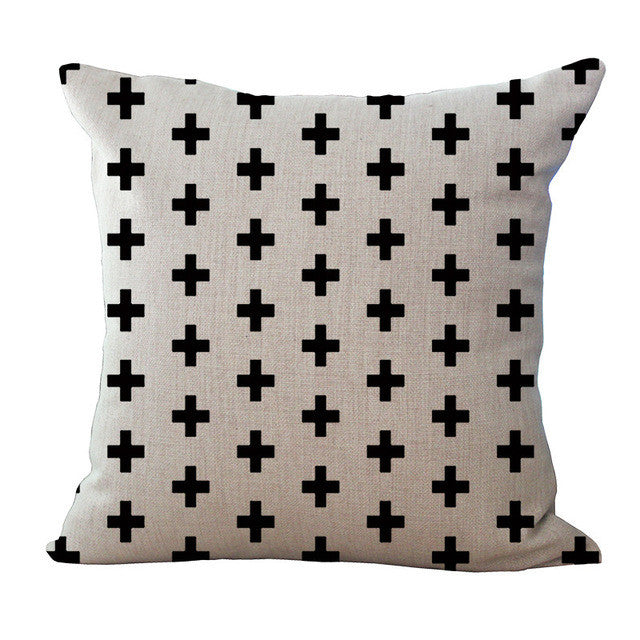 Stylish Black and White Abstract Pillow Cases - Soft & Breathable Bedding for Home Decor, Living Room, Bedroom - Perfect for Modern & Minimalist Interiors