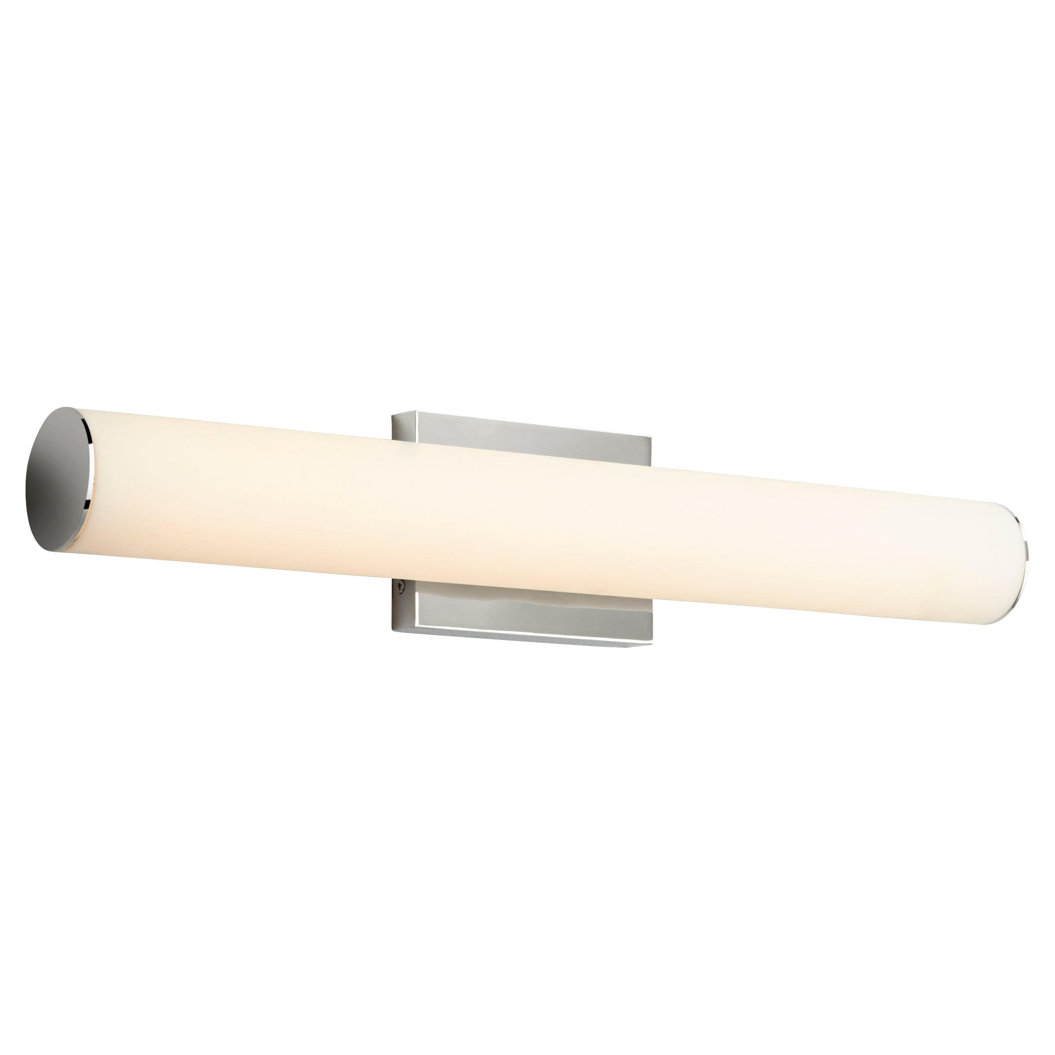 Oxygen Fugit 3 5012 20 Vanity LED Light - 23 Inch Modern Bathroom Mirror Light with Matte White Acrylic Lens, 3000K Warm White, Polished Nickel Finish - Perfect for Makeup Vanity, Dressing Room & Bathroom Lighting