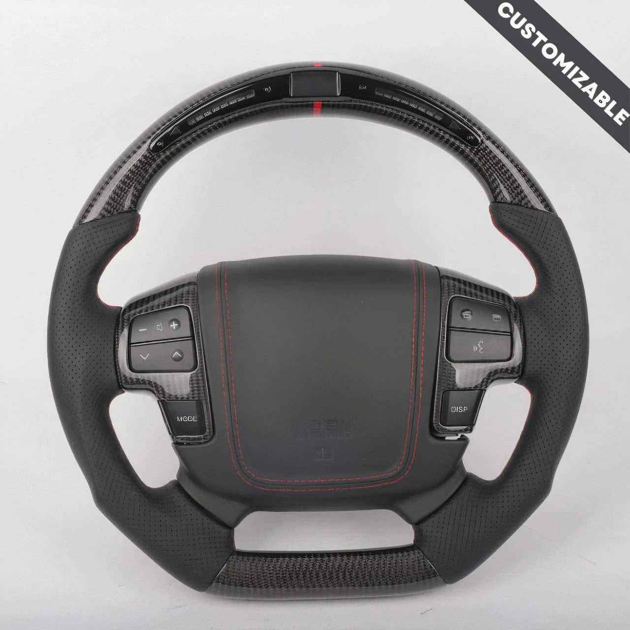 2008-2012 Toyota Land Cruiser Aftermarket Carbon Fiber Steering Wheel - Custom Upgrade for Off-Road & Luxury Driving Experience