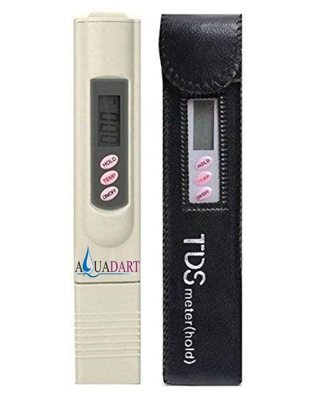 **AquaDart Digital TDS Meter with LCD Screen - Accurate Water Quality Tester for Drinking, Aquariums, and Hydroponics (0-9990 ppm Range)**    *(Use Cases: Perfect for testing tap water, filtered water, aquarium health, hydroponic nutrient levels, and ensuring safe drinking water.)*