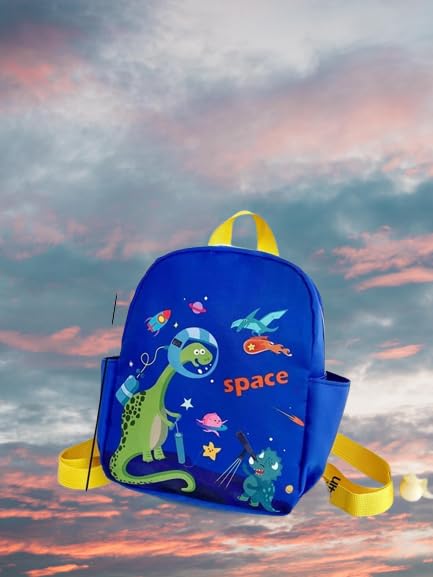 Dinosaur Print Fashion Backpack for Kids - Cartoon School Bag for Kindergarten Boys & Girls, 24x20x10cm - Perfect for School, Travel & Daily Use