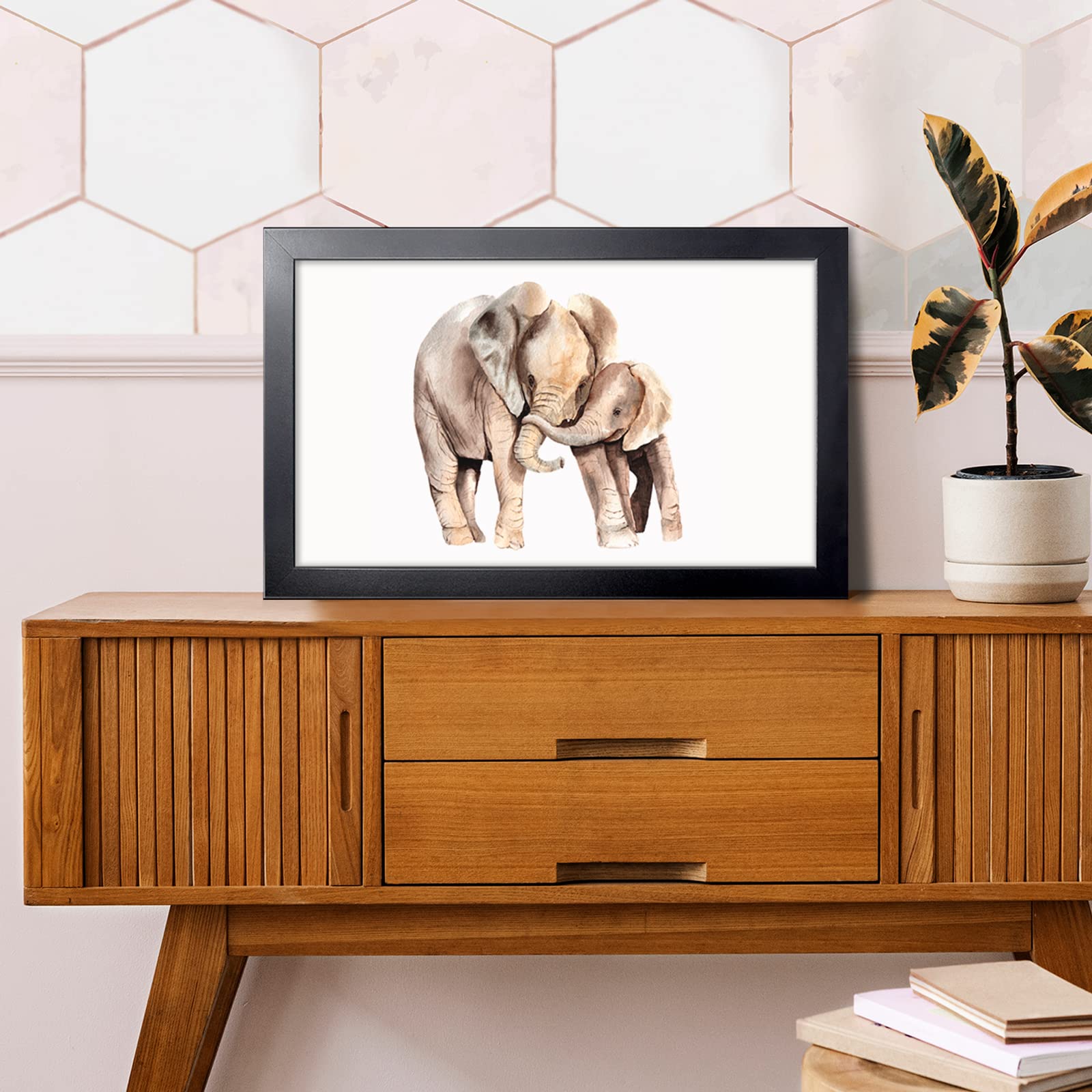 LaVie Home 14x20 Black Picture Frame - Classic Minimalist Wall Decor for Photos, Posters, Artwork | Perfect for Home, Office, Hotel & Puzzle Display