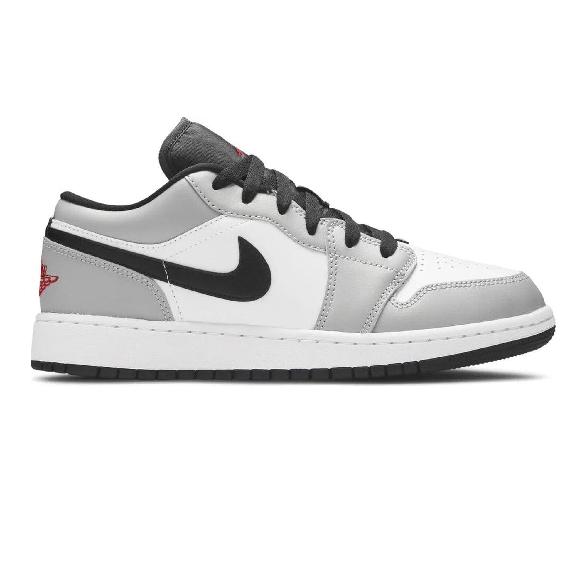 Air Jordan 1 Low 'Light Smoke Grey' GS Sneakers - Women's Basketball Shoes for Casual Wear & Street Style Fashion - Perfect for School, Gym, and Everyday Outfits