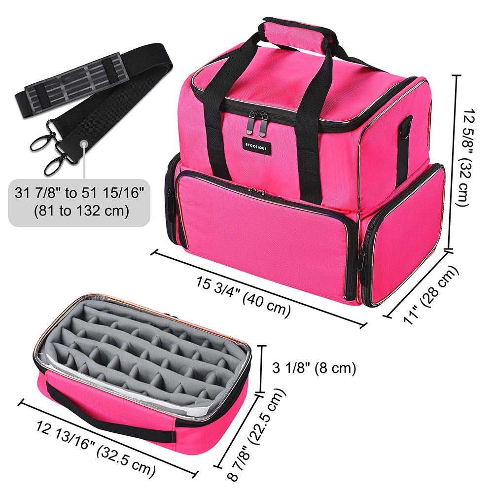 16-Slot Nail Polish Organizer & Nail Dryer Storage - 3-Tier Acrylic Display Stand for Salon, Home, and Travel | TheLAShop
