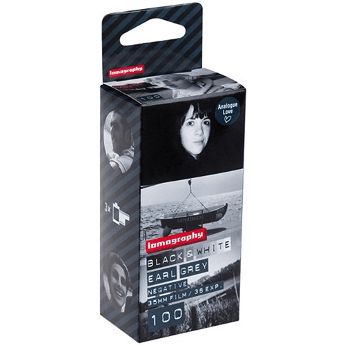 Lomography Earl Grey 100 Black and White 35mm Film Roll - ISO 100, 36 Exposures, 3 Pack for Classic Street & Portrait Photography