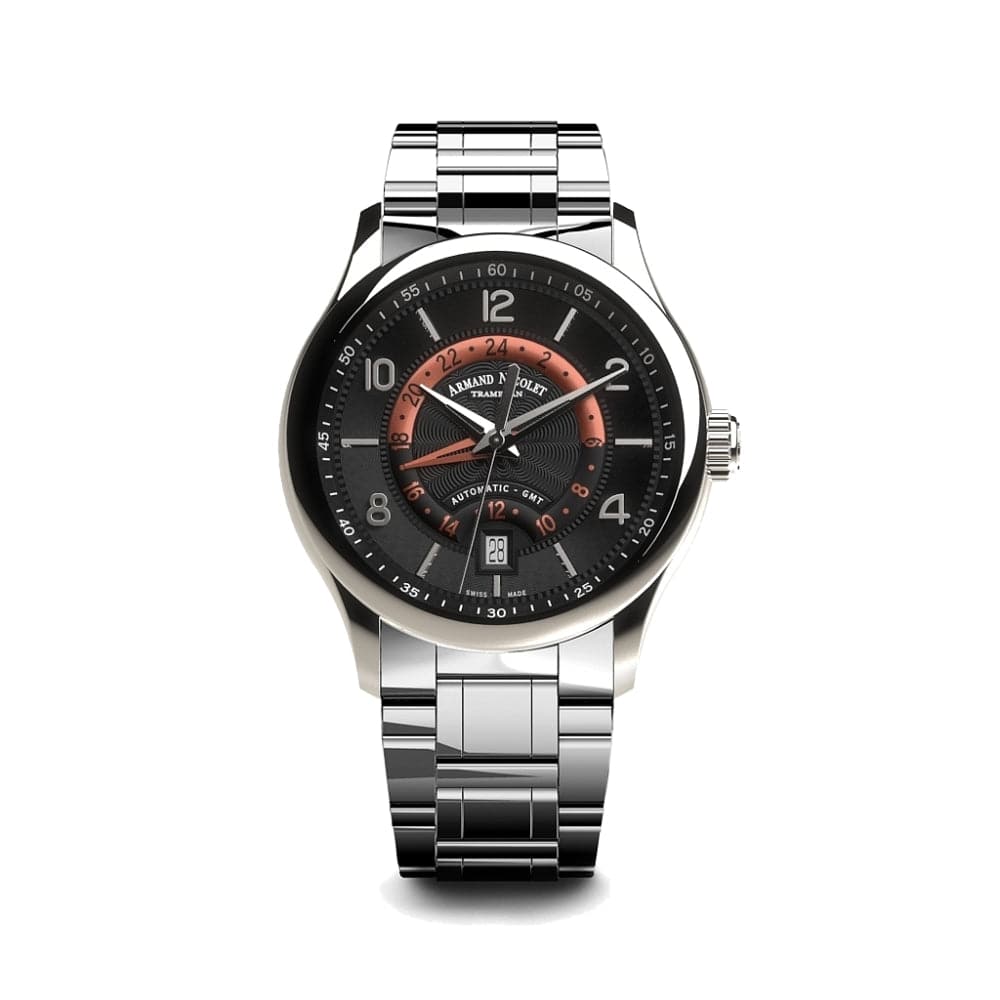 Armand Nicolet A846AAA NR M9742 Men's Luxury Watch with Additional Black Leather Strap - Perfect for Business, Formal Events & Everyday Wear