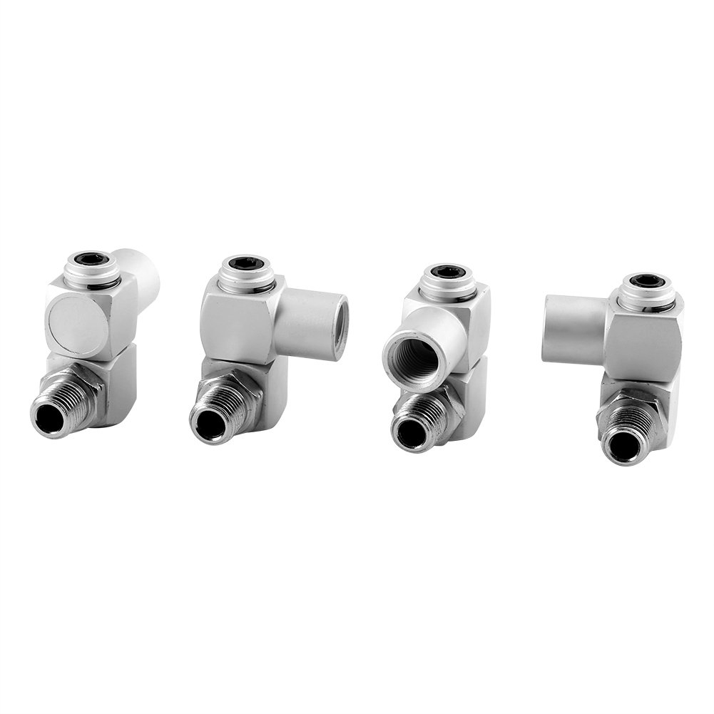 360 Swivel Air Hose Adapter 4-Piece Set - 150PSI Heavy Duty Air Compressor Hose Connector Kit with Quick Connect Fittings - Perfect for Pneumatic Tools, Tire Inflation, and Workshop Applications