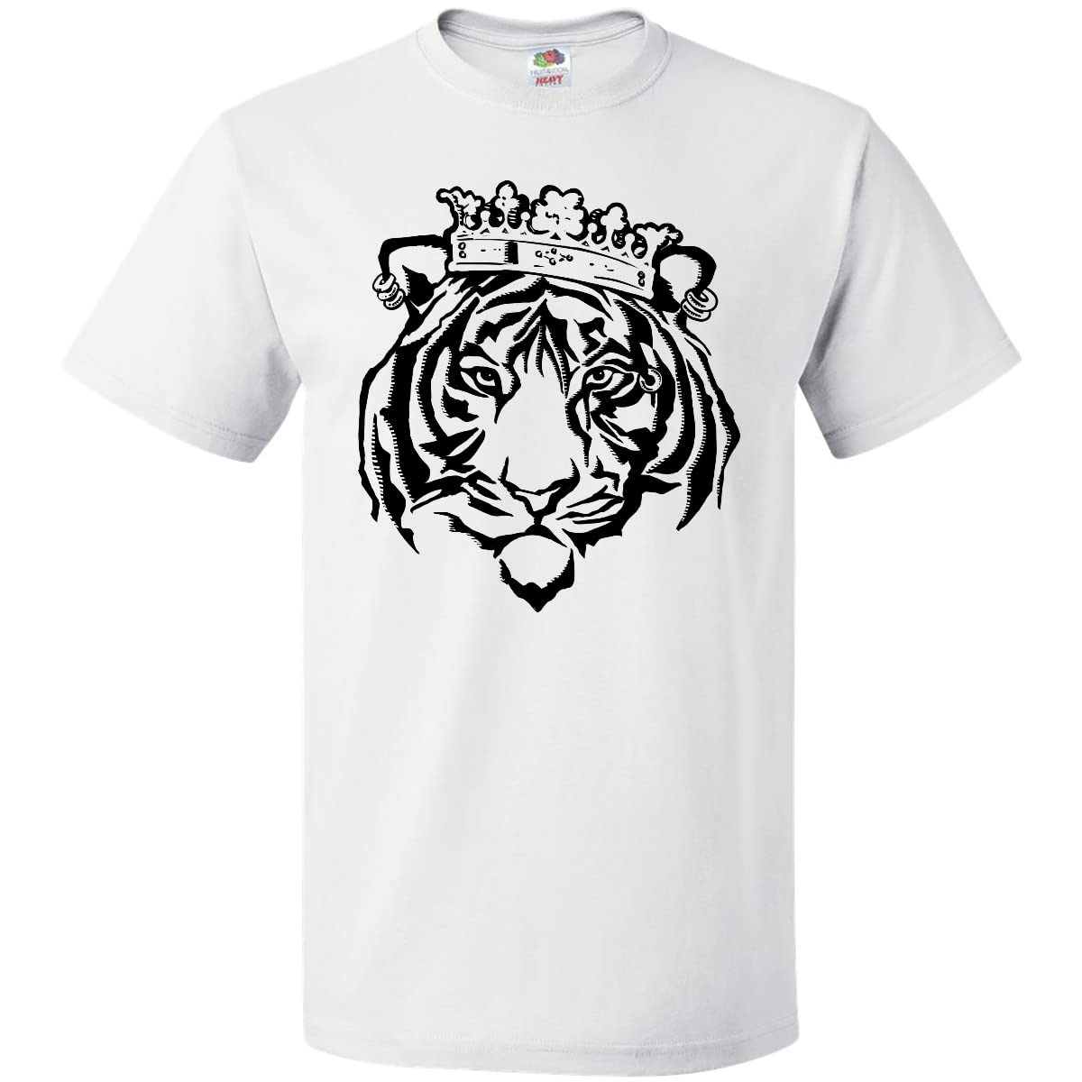King Tiger Crown Print T-Shirt | Cool Graphic Tee for Men