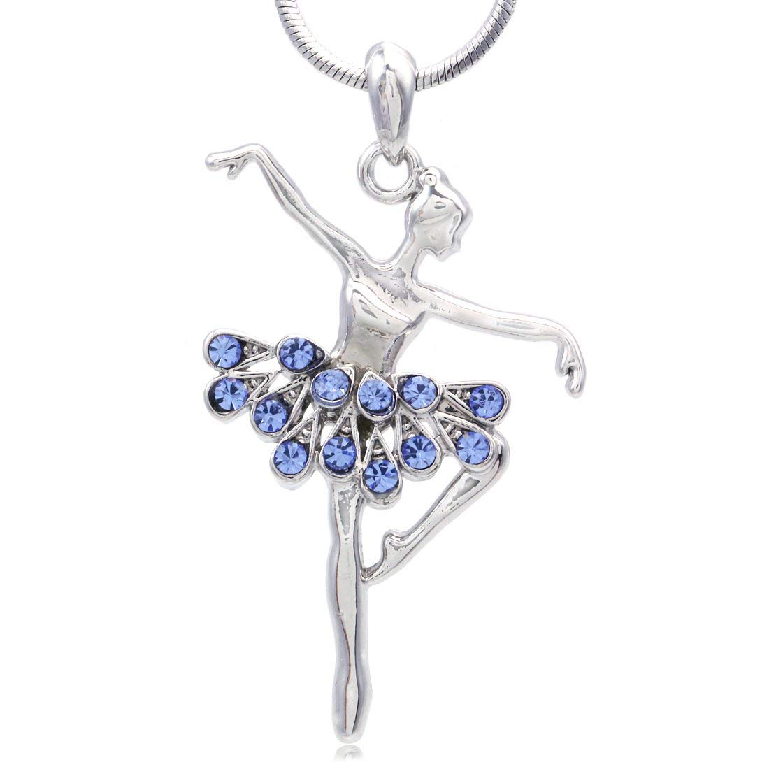 Elegant Ballerina Dancer Ballet Pendant Necklace - Sterling Silver Dance Charm Jewelry for Ballet Lovers | Perfect Gift for Dancers, Ballet Teachers & Dance Recitals