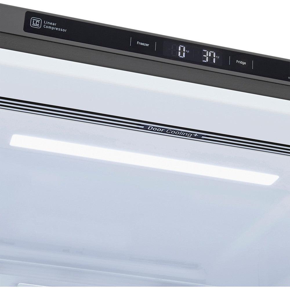 LG 26 Cu. Ft. Black Stainless Steel Bottom Freezer Refrigerator - 33 Inch Counter Depth Smart Fridge with Energy Star (Model LRDCS2603D) | Perfect for Modern Kitchens & Open Floor Plans