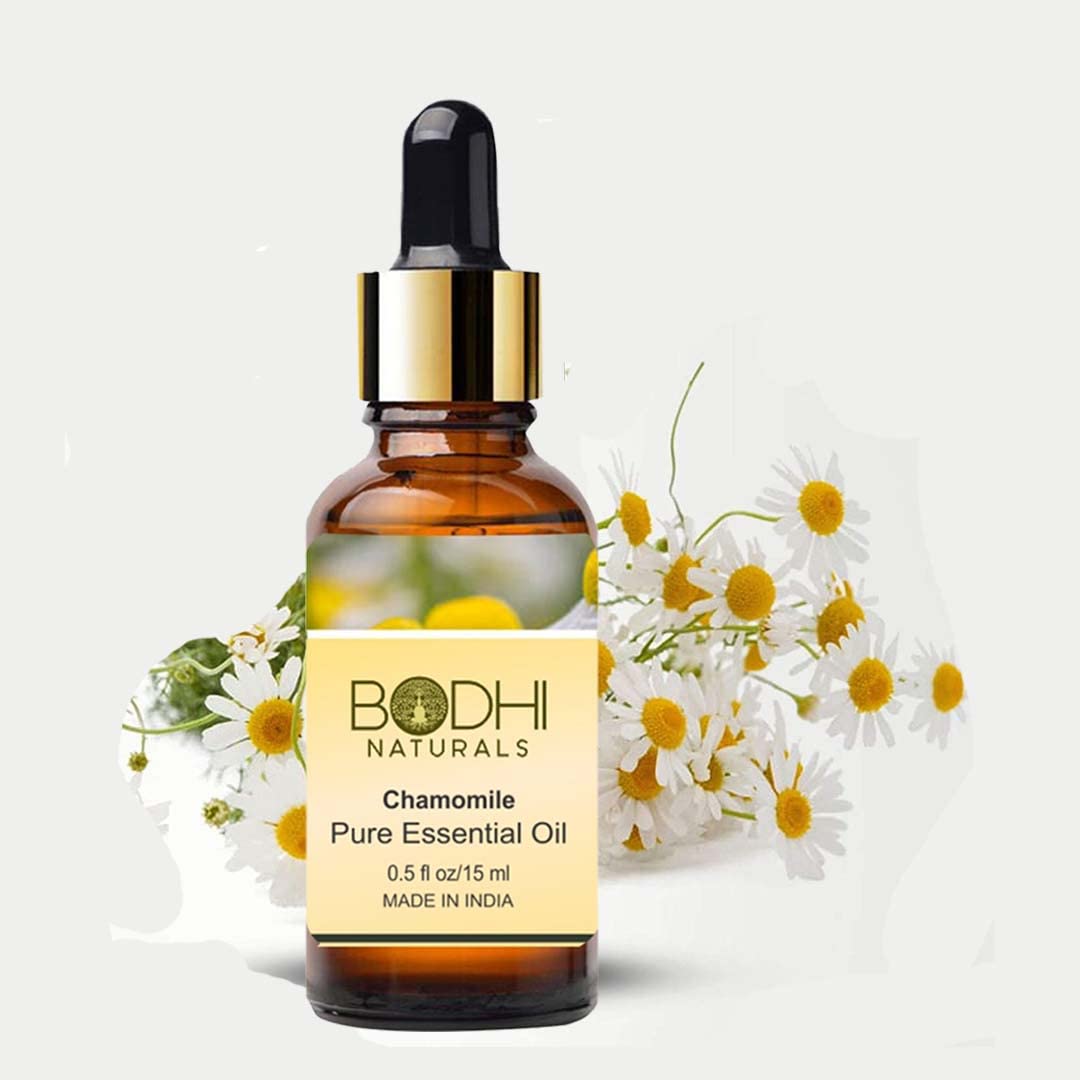 BODHI NATURALS 100% Pure Chamomile Essential Oil - 15ml for Blemish Reduction, Even Skin Tone, Stress Relief & Better Sleep | Aromatherapy, Massage & Diffuser Use