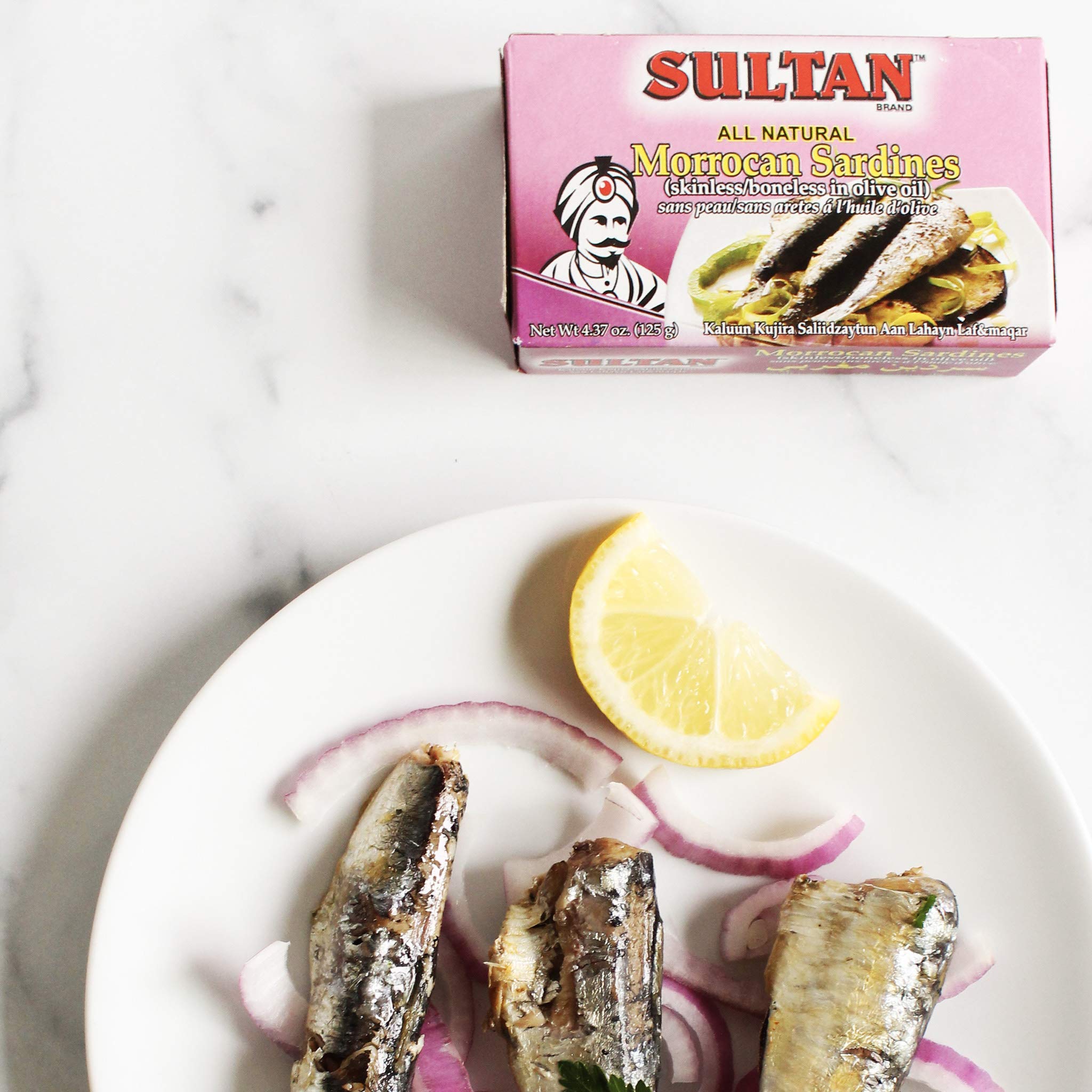 Premium Moroccan Boneless Skinless Sardines in Extra Virgin Olive Oil - 100% Natural, High Protein, No Additives or Preservatives - Paleo, Keto, Carnivore & Low Carb Diet Friendly - 4.37oz Cans (Pack of 5) - Perfect for Salads, Snacks & Healthy Meal Prep