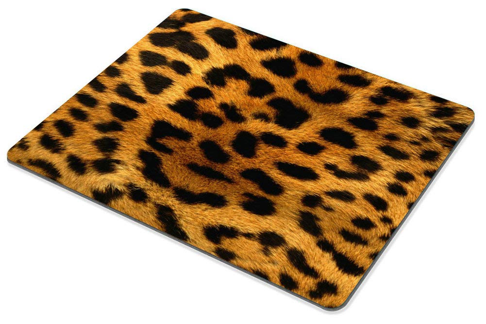 Smooffly Leopard Print Mouse Pad - Non-Slip Animal Pattern Desk Mat for Office & Gaming (9.5