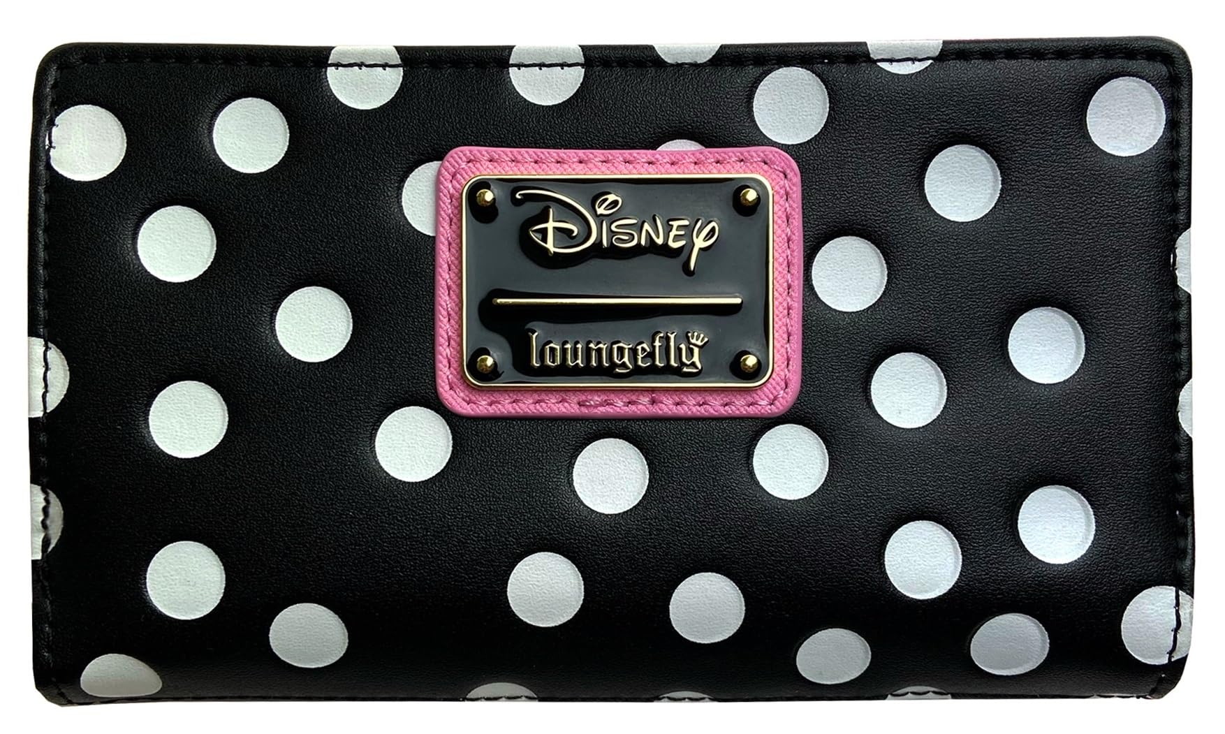 Disney Minnie Mouse Faux Leather Wallet Snap Flap Clutch by Loungefly - Stylish Crossbody Bag for Women, Perfect for Theme Parks, Shopping & Daily Use
