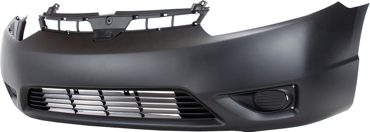 OEM Replacement Front Bumper for 2006-2008 Honda Civic Coupe 2-Door - Unpainted - Perfect Fit & Easy Installation for Car Restoration & Collision Repair