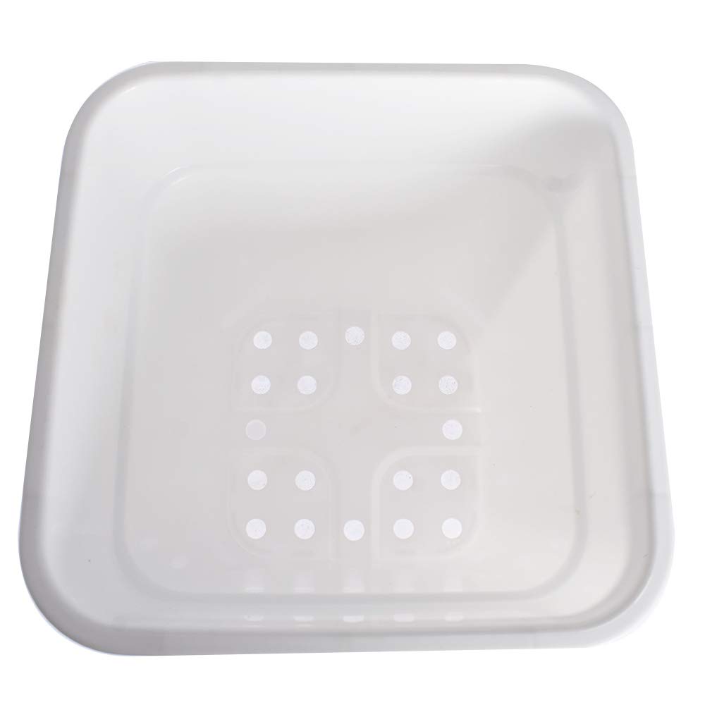10-Pack 3 Gallon Square Plastic Plant Nursery Pots - Durable Injection Molded Garden Planters for Indoor/Outdoor Plants, Flowers, Seedlings & Vegetables - Perfect for Home Gardening, Greenhouses & Urban Farming (White)