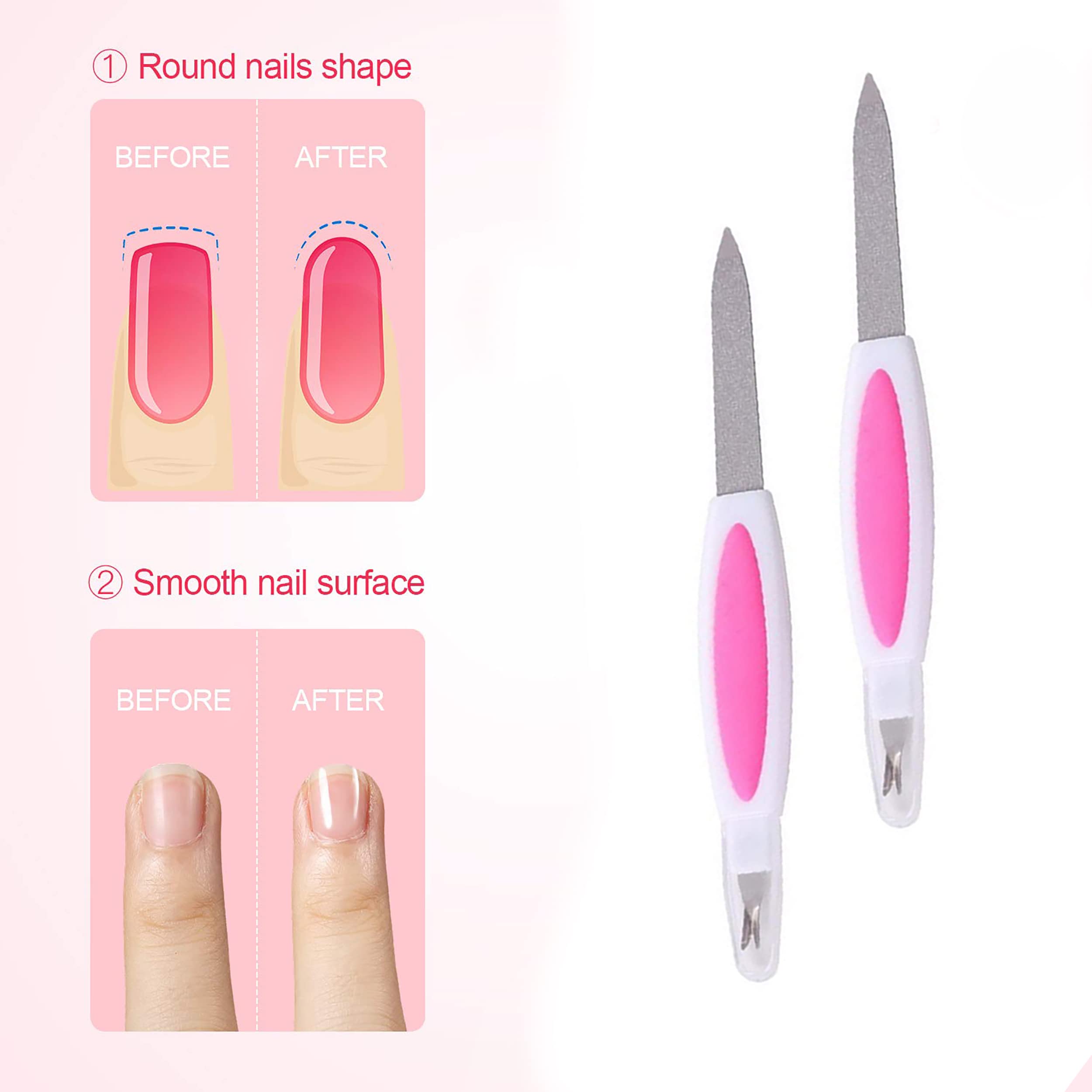 MAPPERZ 100pcs Clear Square Acrylic Nail Tips Kit with 48 Jars Glitter Set, Nail Glue, Cuticle Pusher & Dotting Tools - DIY Nail Art Supplies for Salon, Home Manicure & Party Makeup