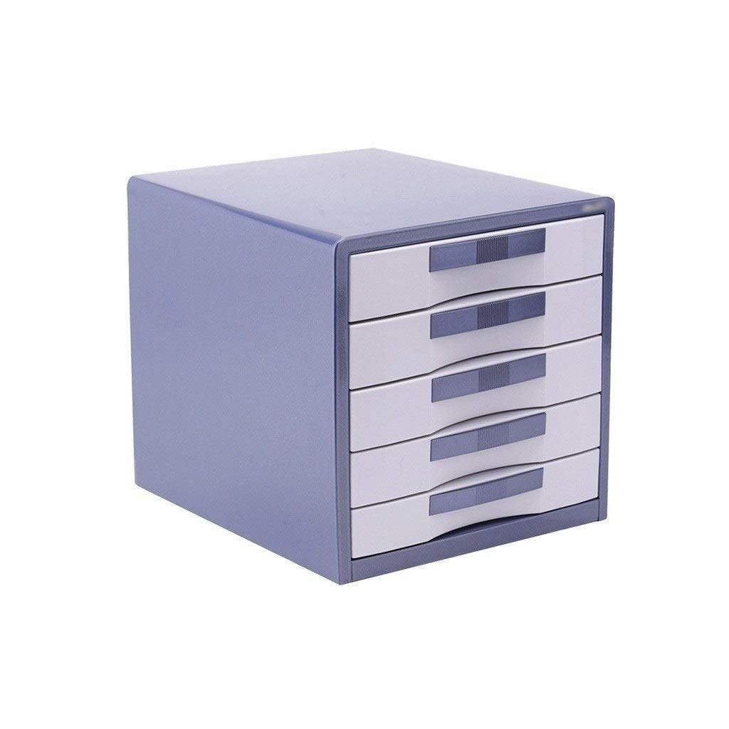 5-Layer Metal Filing Cabinet with Lock - Secure Desktop File Organizer for Office Supplies Storage - Black & Gray - Perfect for Home Office, School, and Small Business Organization
