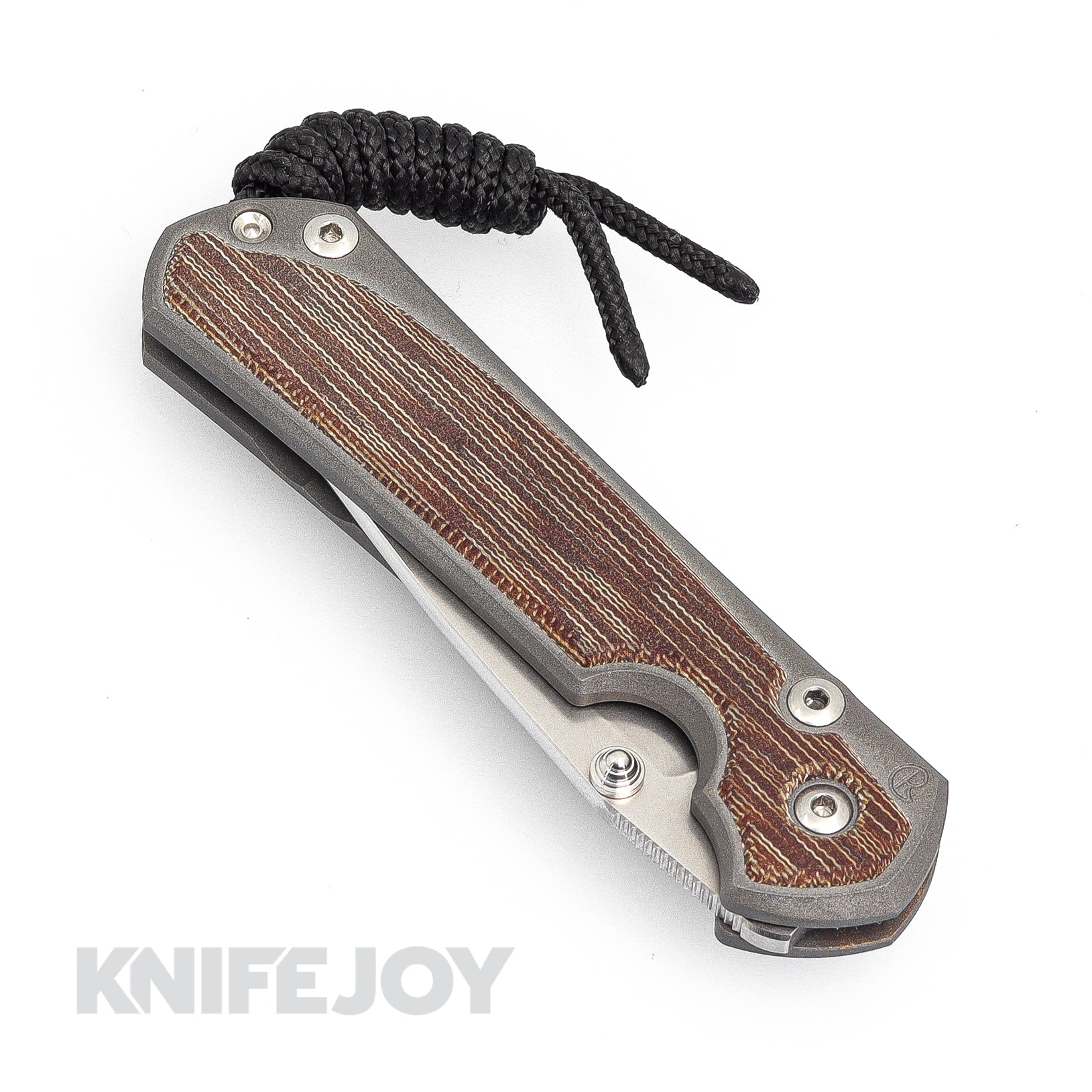 Chris Reeve Knives Small Sebenza 31 LH Drop Point Magnacut Blade with Natural Canvas Micarta Inlay - Premium Left-Handed EDC Folding Pocket Knife for Outdoor, Camping & Everyday Carry