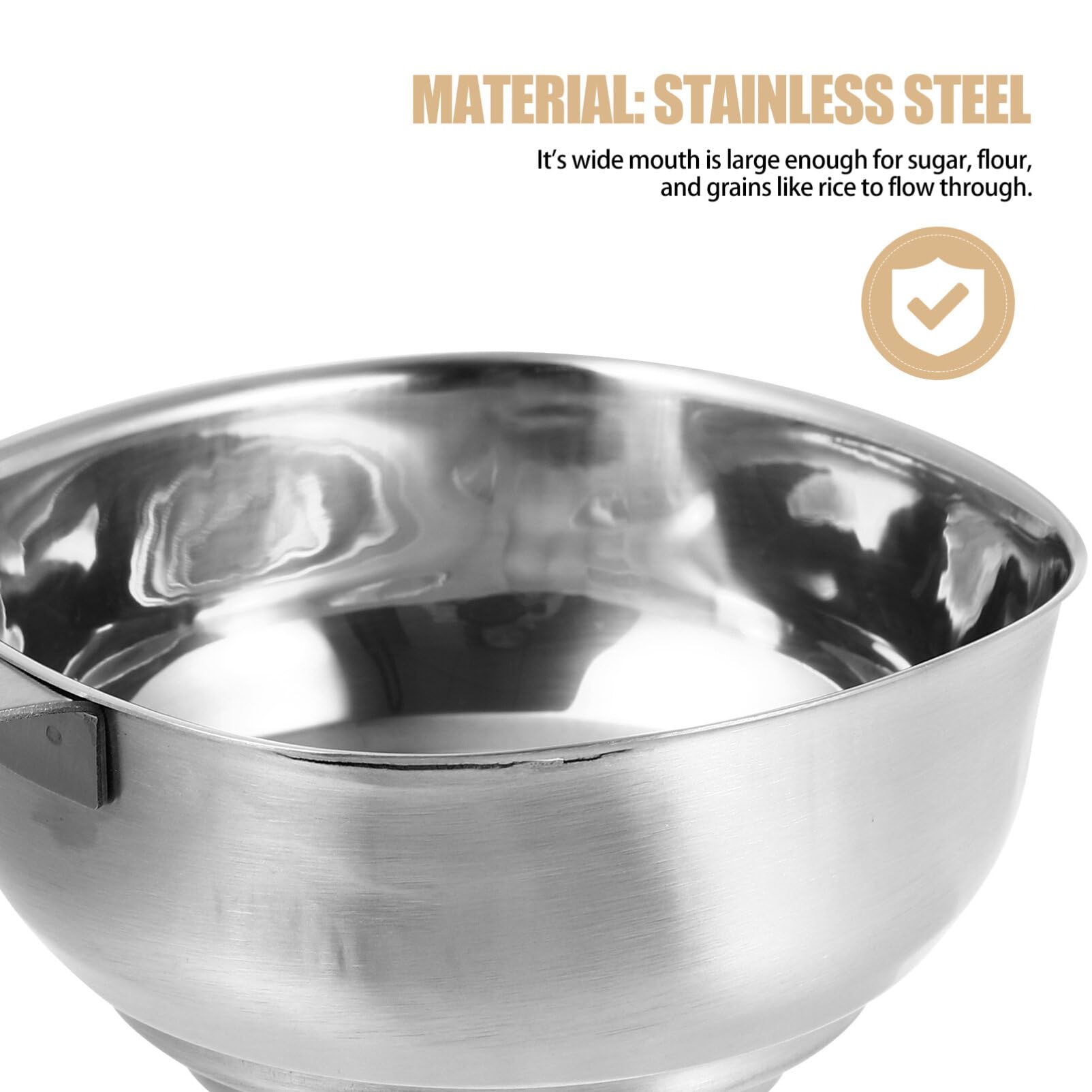 Premium Stainless Steel Canning Funnel for Mason Jars - Wide Mouth Food Funnel with Ergonomic Handle - Durable Kitchen & Home Canning Supplies for Preserving, Pickling & DIY Projects