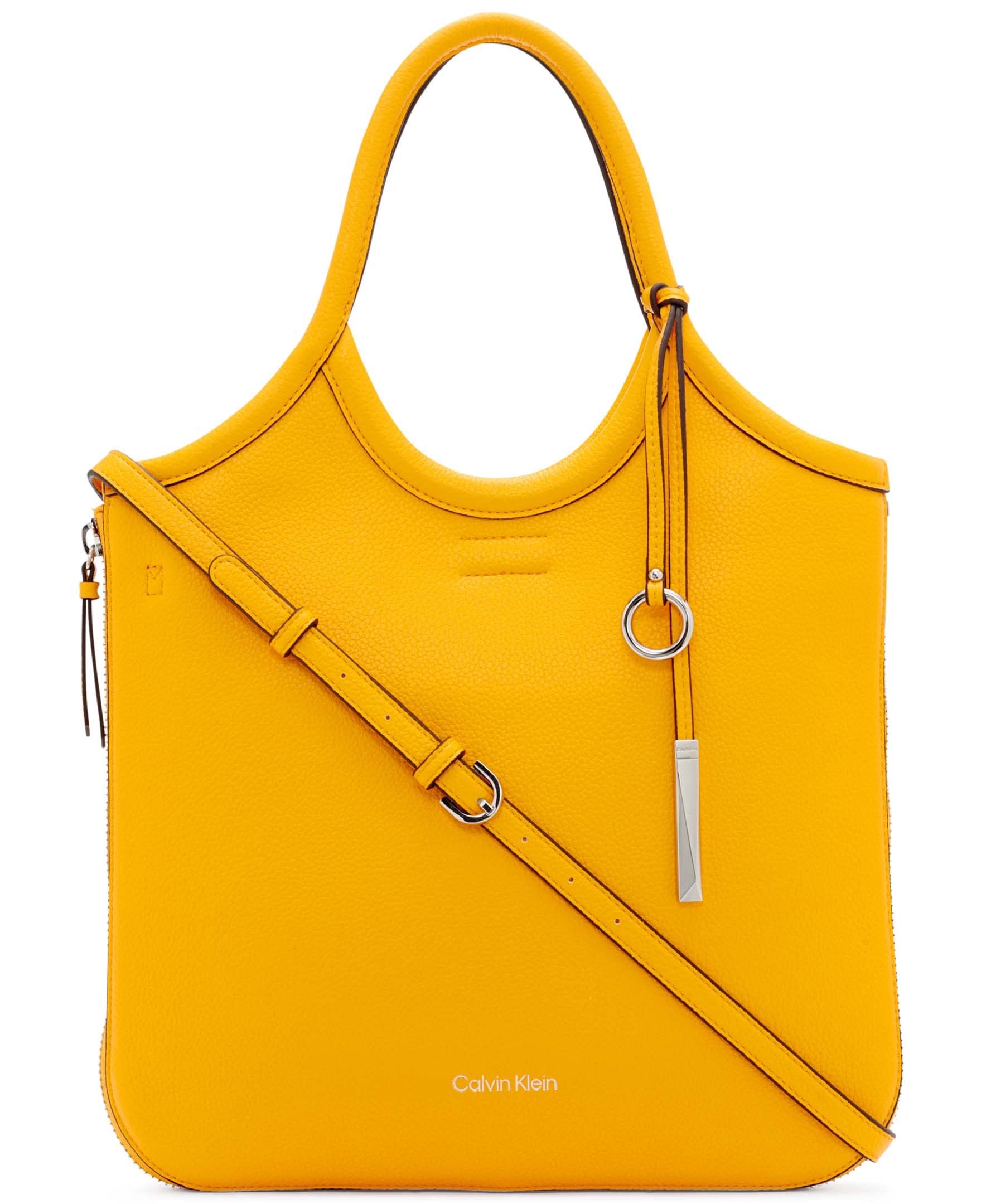 Calvin Klein Gabrianna Novelty Slim Side Zip Tote Bag for Women - Stylish & Lightweight Work Tote, Perfect for Office, Travel & Everyday Use