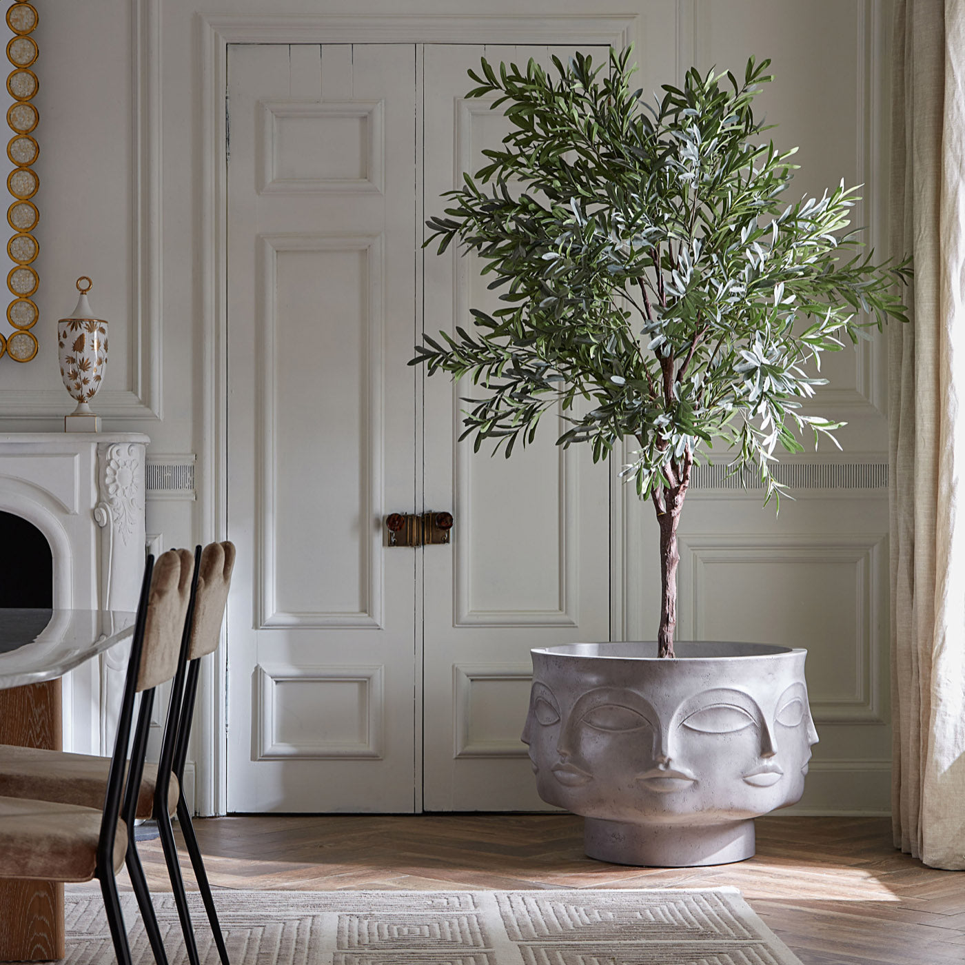 Dora Maar Ceramic Planter - Elegant Flower Pot for Indoor Plants, Succulents & Home Decor | Perfect for Living Room, Office & Garden Decorations