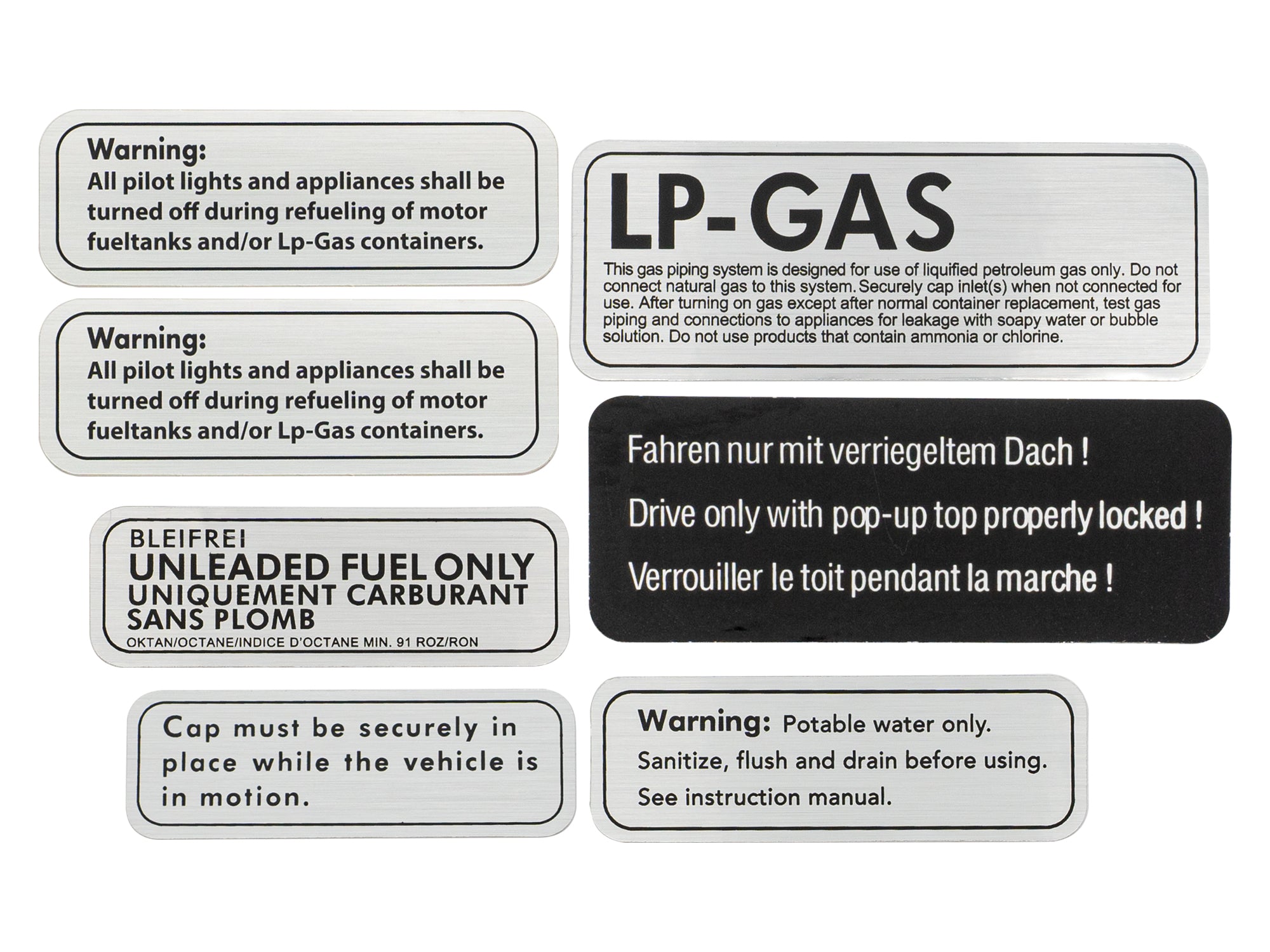Premium Camper Label Decal Set - Waterproof Vinyl Stickers for RV, Travel Trailer & Outdoor Gear - Perfect for Personalizing Camping Equipment, Coolers & Adventure Gear