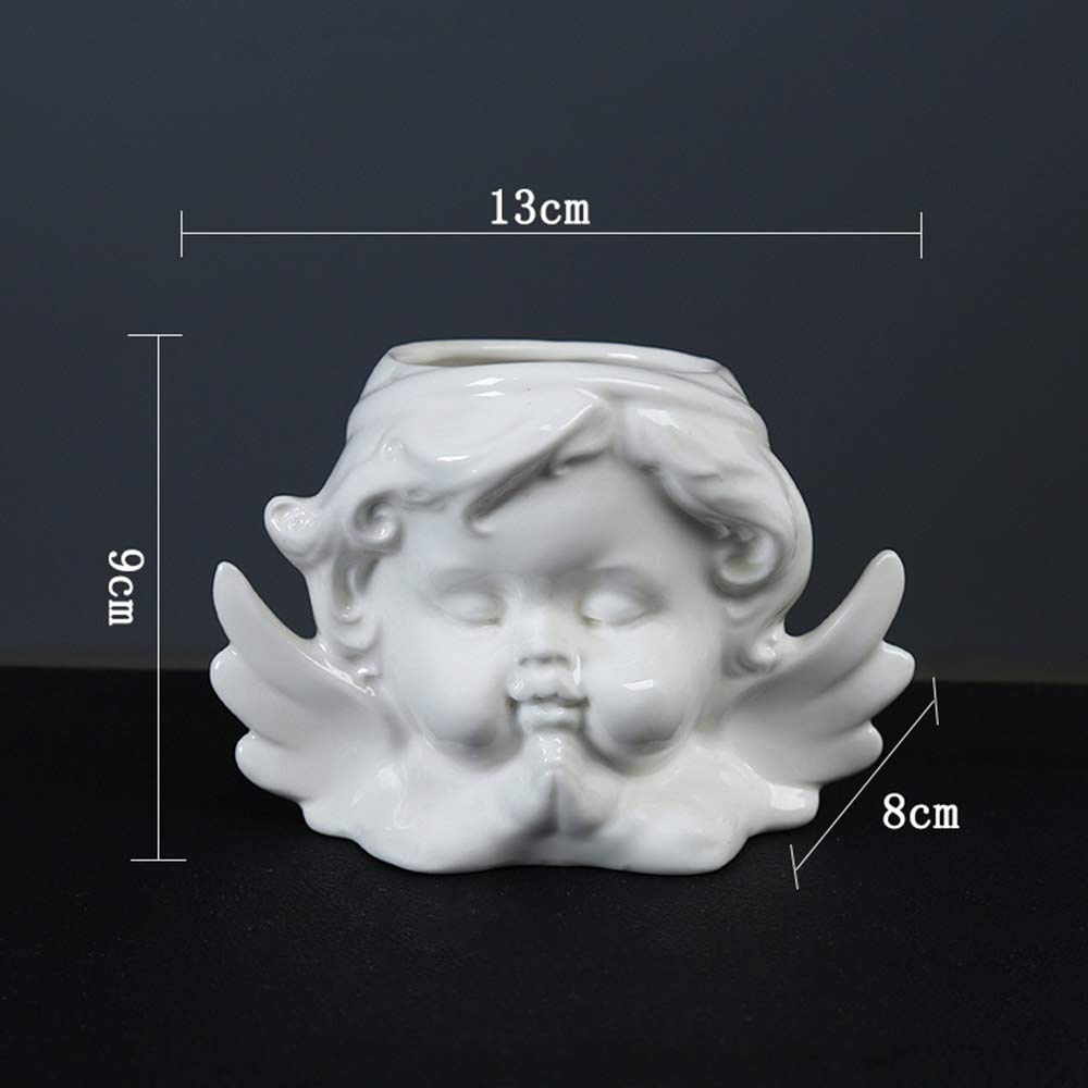 Angel Shaped Succulent Planter & Pen Holder - Cactus Bonsai Flower Pot for Home, Office Desk Decor - Perfect for Plant Lovers & Workspace Organization