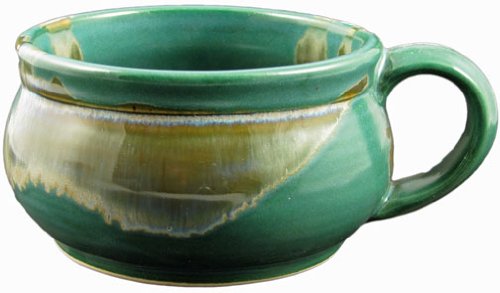 Prado Ceramic Stoneware Stacking Soup Bowls - Set of 4 Matte Green Dinnerware | Microwave & Dishwasher Safe | Perfect for Ramen, Pho, Cereal & Family Meals