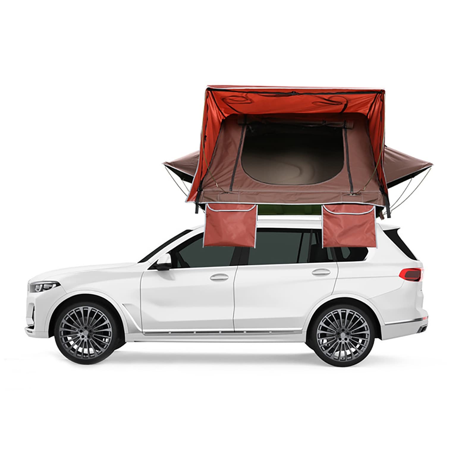 Hard Shell Roof Top Tent for 3-4 Person | Universal Pop Up Overlanding Tent | Waterproof SUV Truck Van Camping Shelter | Perfect for Outdoor Adventures, Road Trips & Off-Grid Exploration