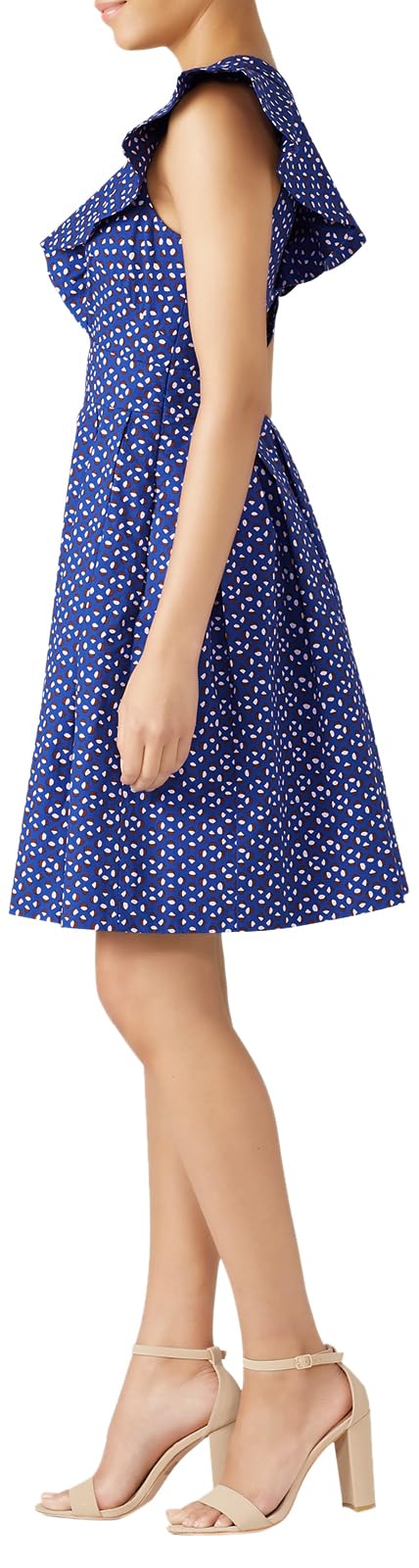 Kate Spade New York Women's Geo Dot Dress - Stylish Floral Print A-Line Dress for Casual Wear, Office & Special Occasions