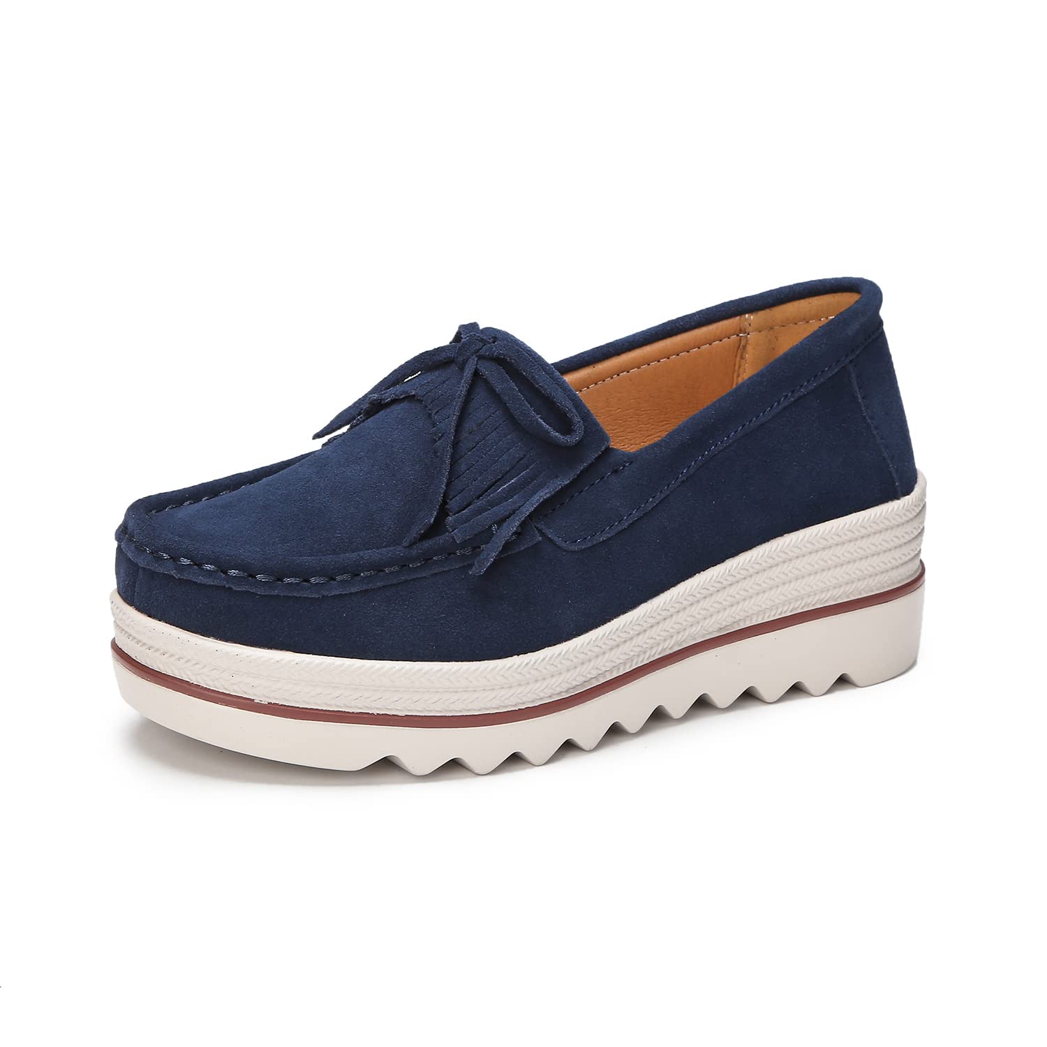 Ruiatoo Women's Slip-On Loafers - Comfortable Thick Soft Platform Shoes for Business Casual & Walking | Office, Travel & Everyday Wear