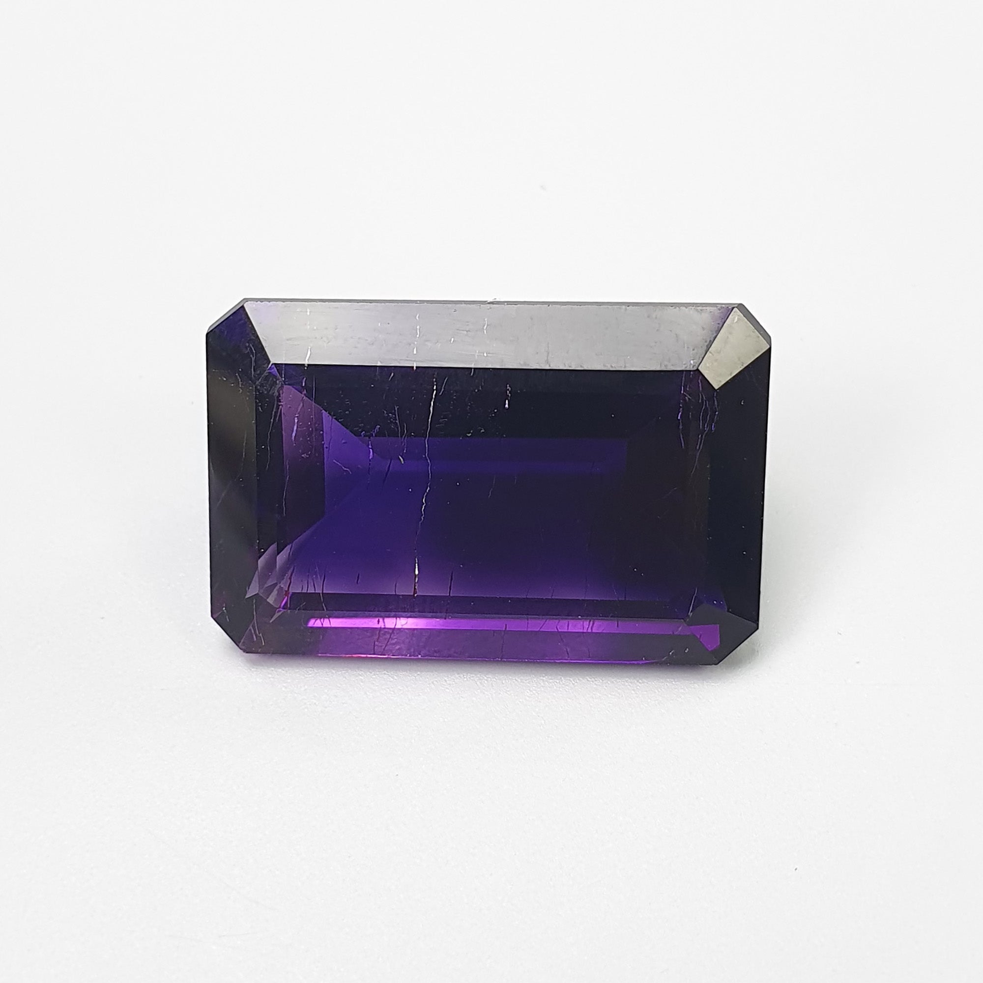 Natural Untreated Purple Rutile Amethyst Quartz Gemstone - 19.00cts Octagon Cut 21x14mm | Healing Crystal, Jewelry Making, Meditation Stone (With Video)